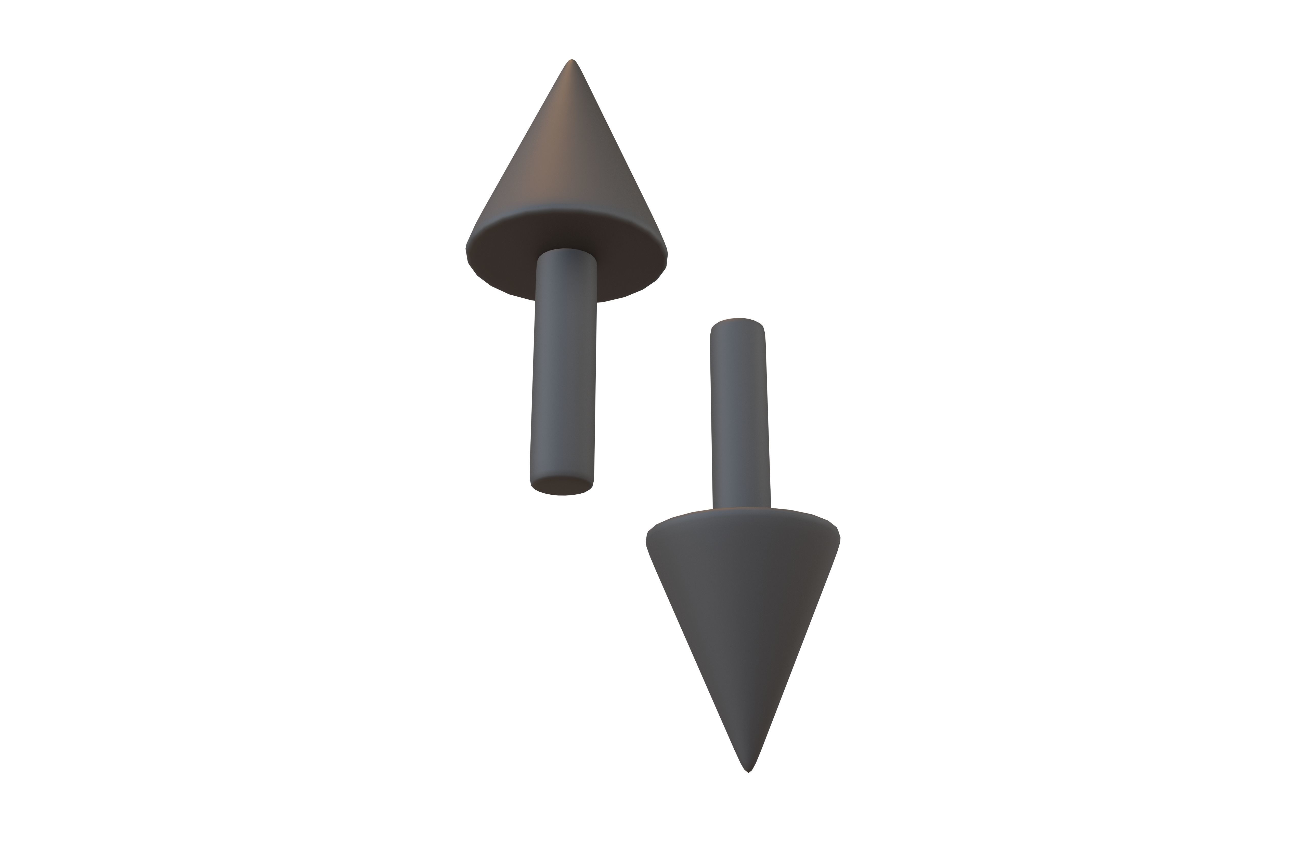 Up and Down Arrow v1 002 Low-poly 3D model_3