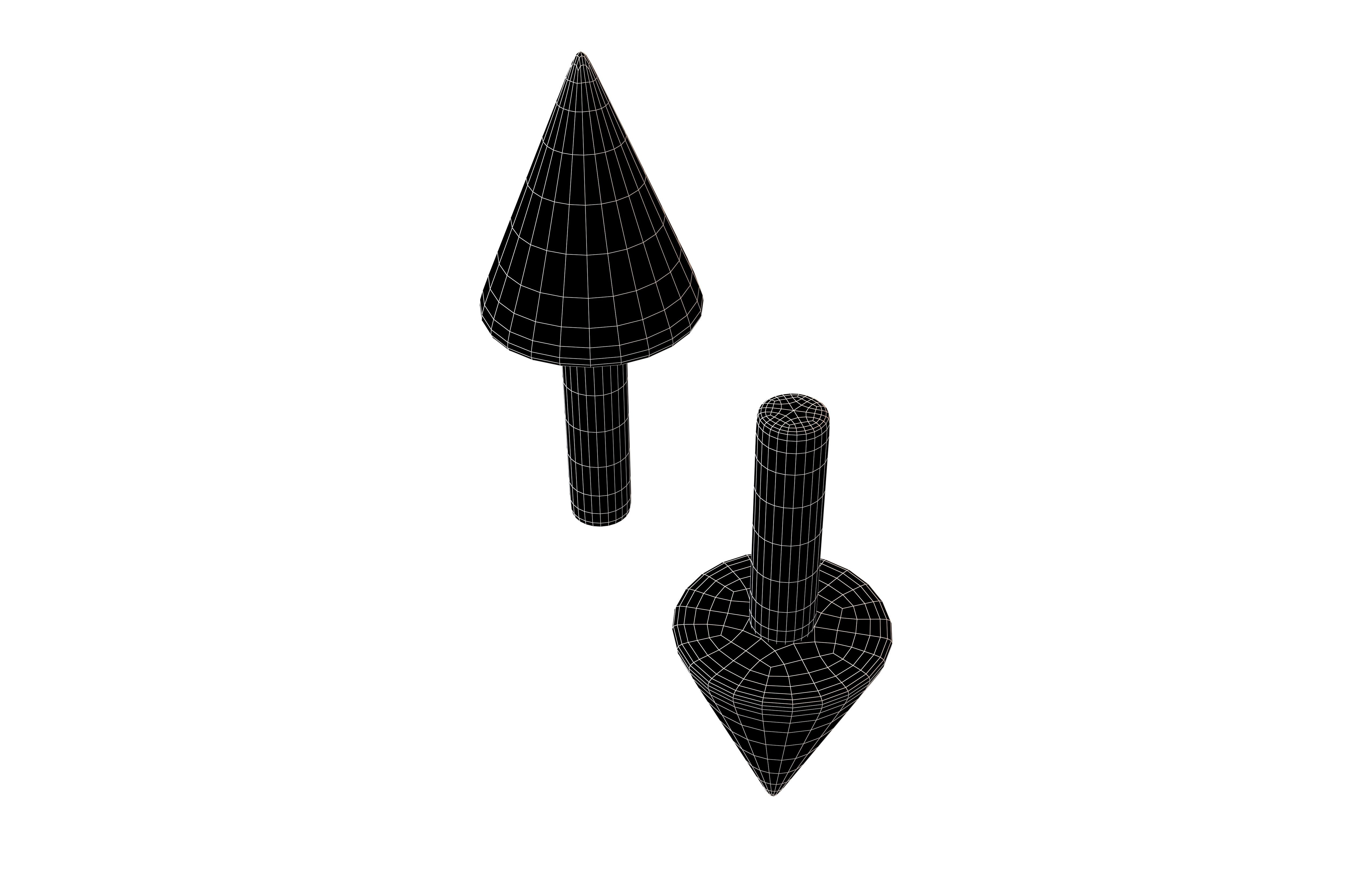 Up and Down Arrow v1 002 Low-poly 3D model_4