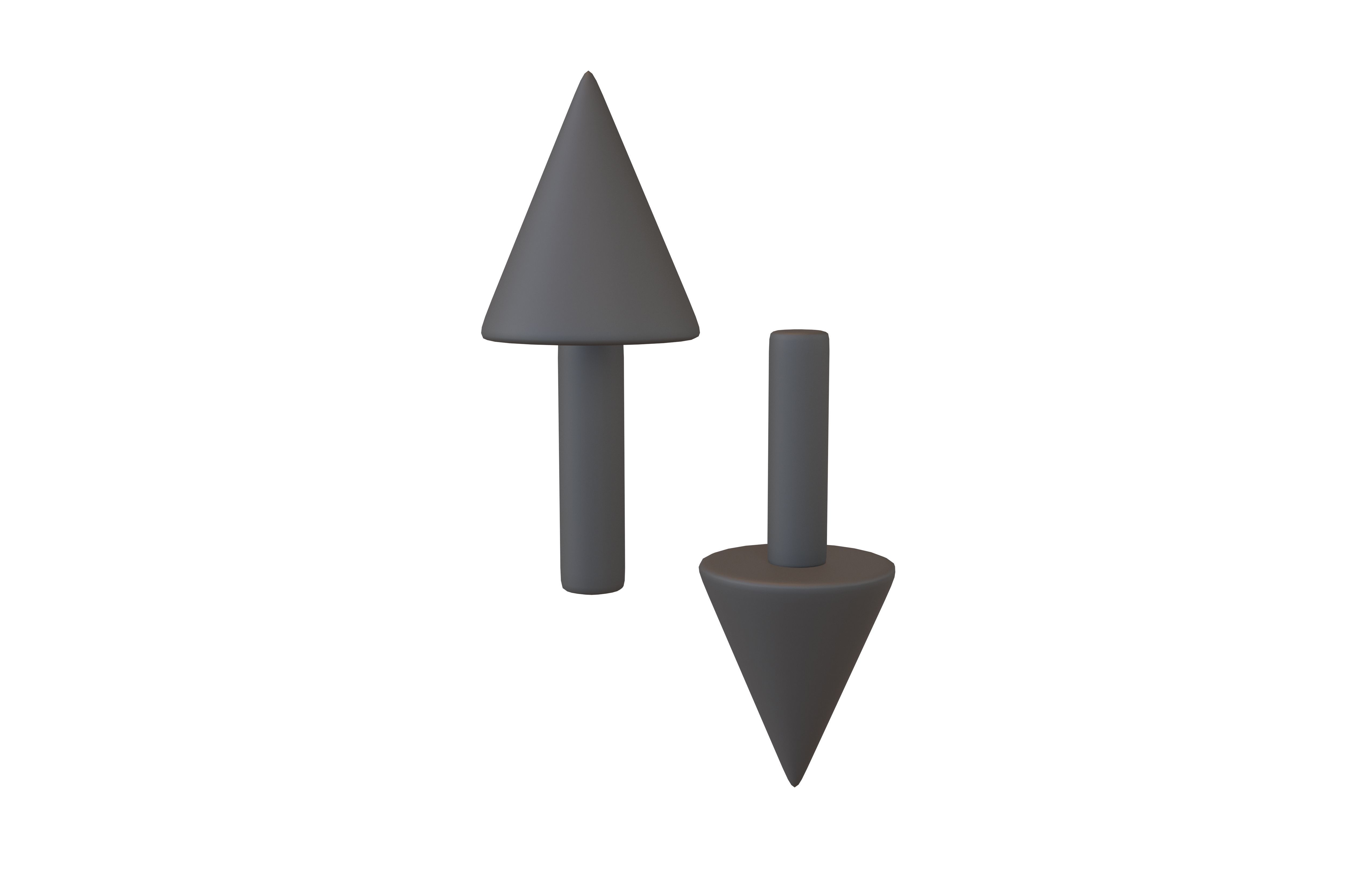 Up and Down Arrow v1 002 Low-poly 3D model_2