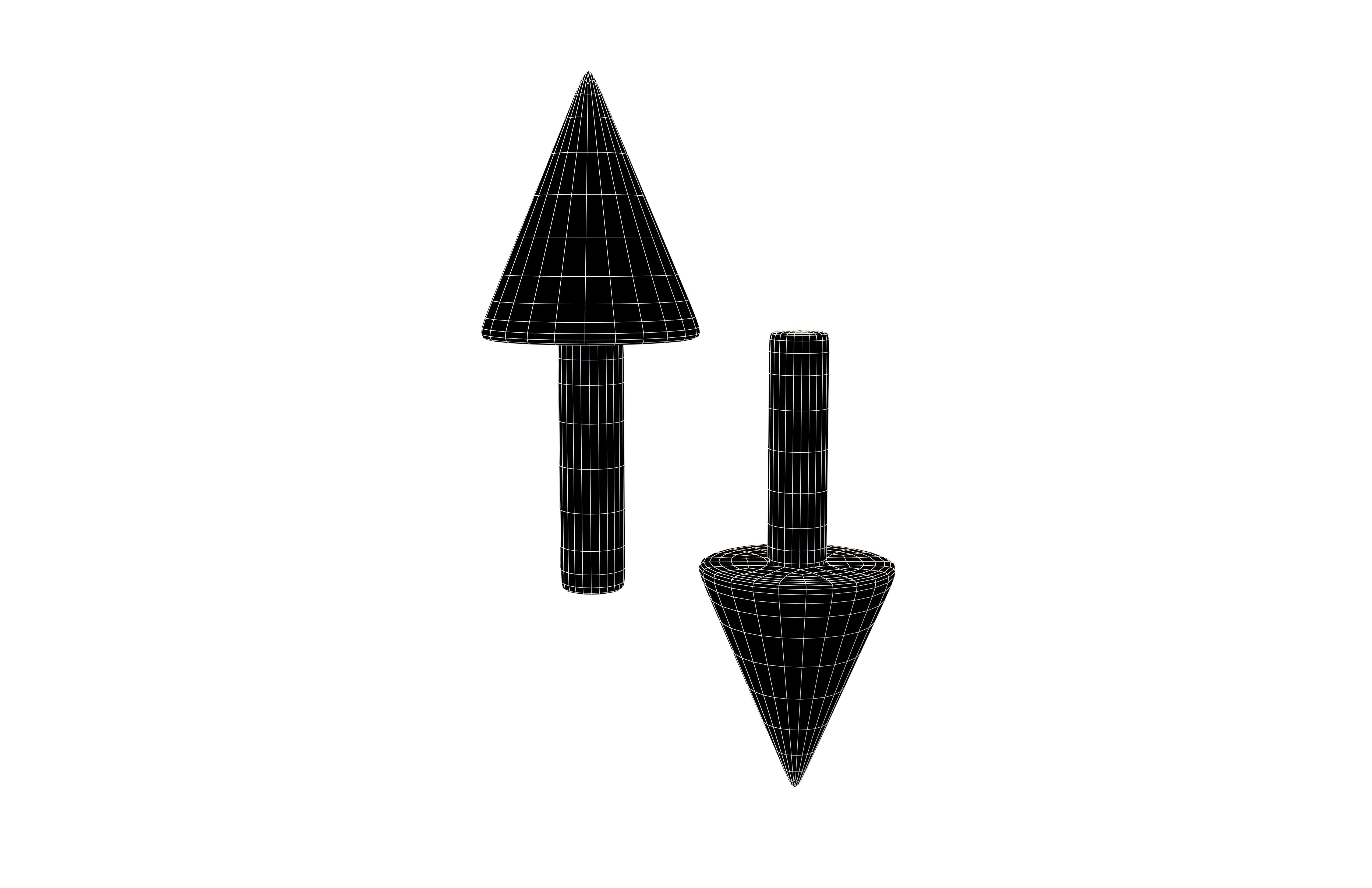 Up and Down Arrow v1 002 Low-poly 3D model_6