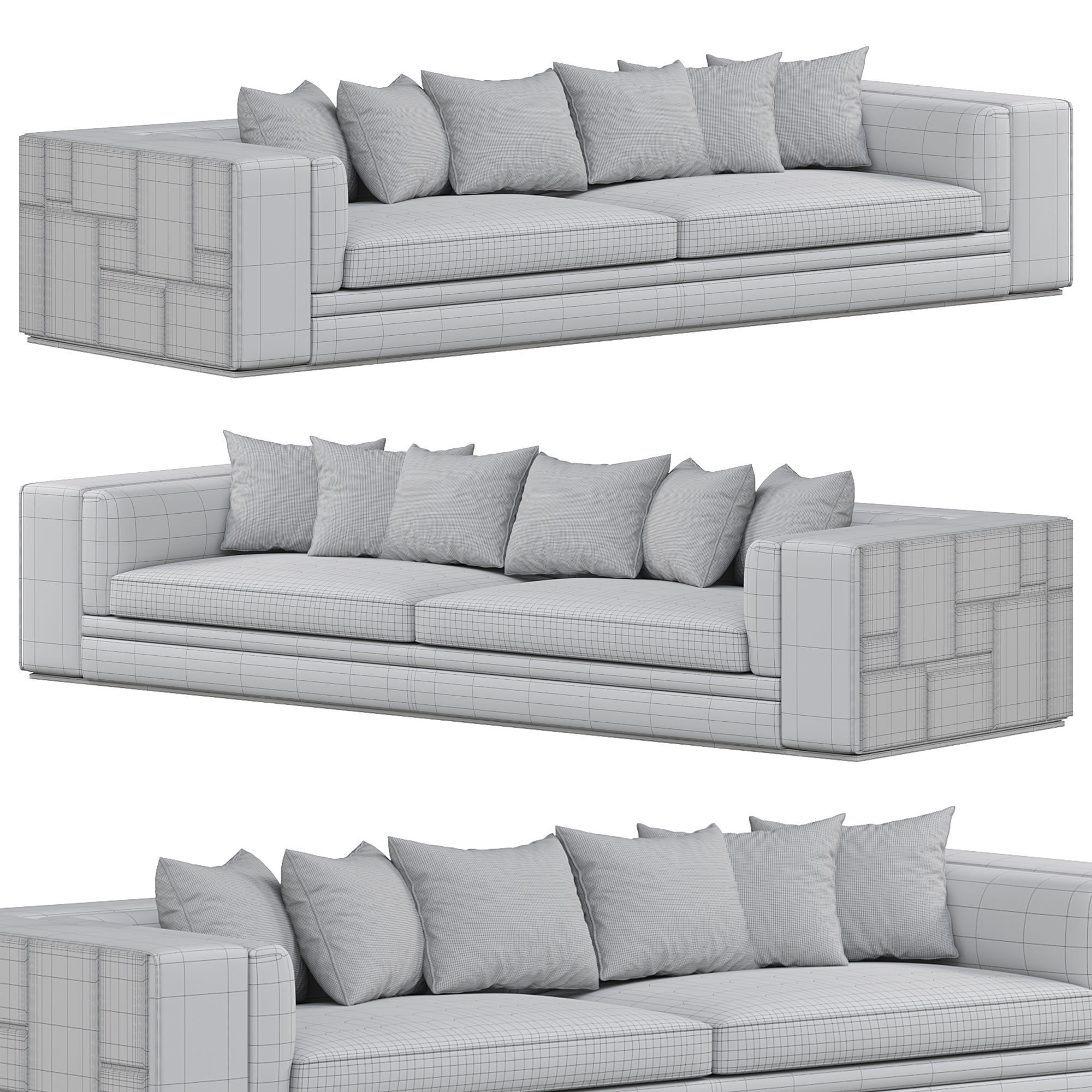 Babylon Sofa By Visionnaire 3D model_2