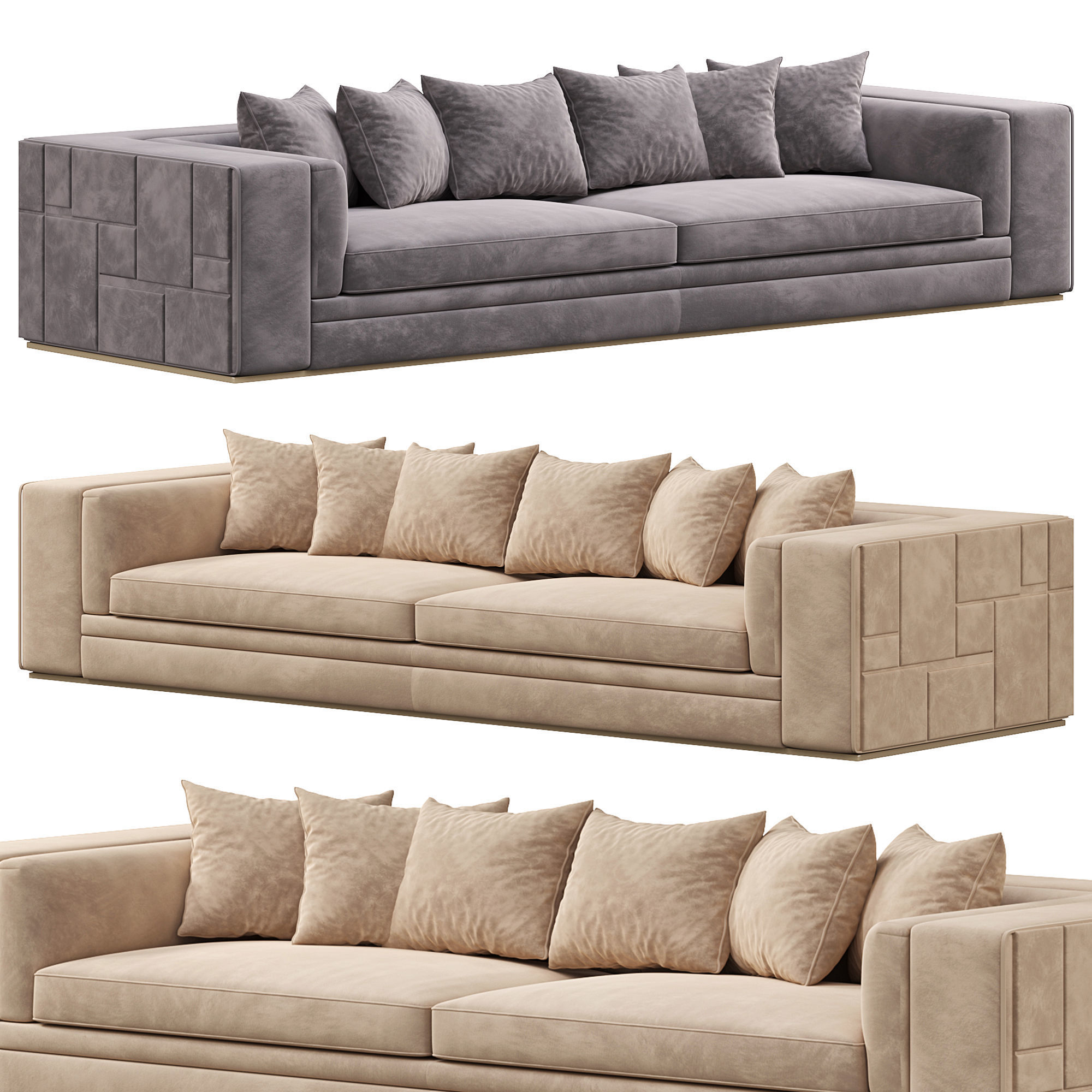 Babylon Sofa By Visionnaire 3D model_1