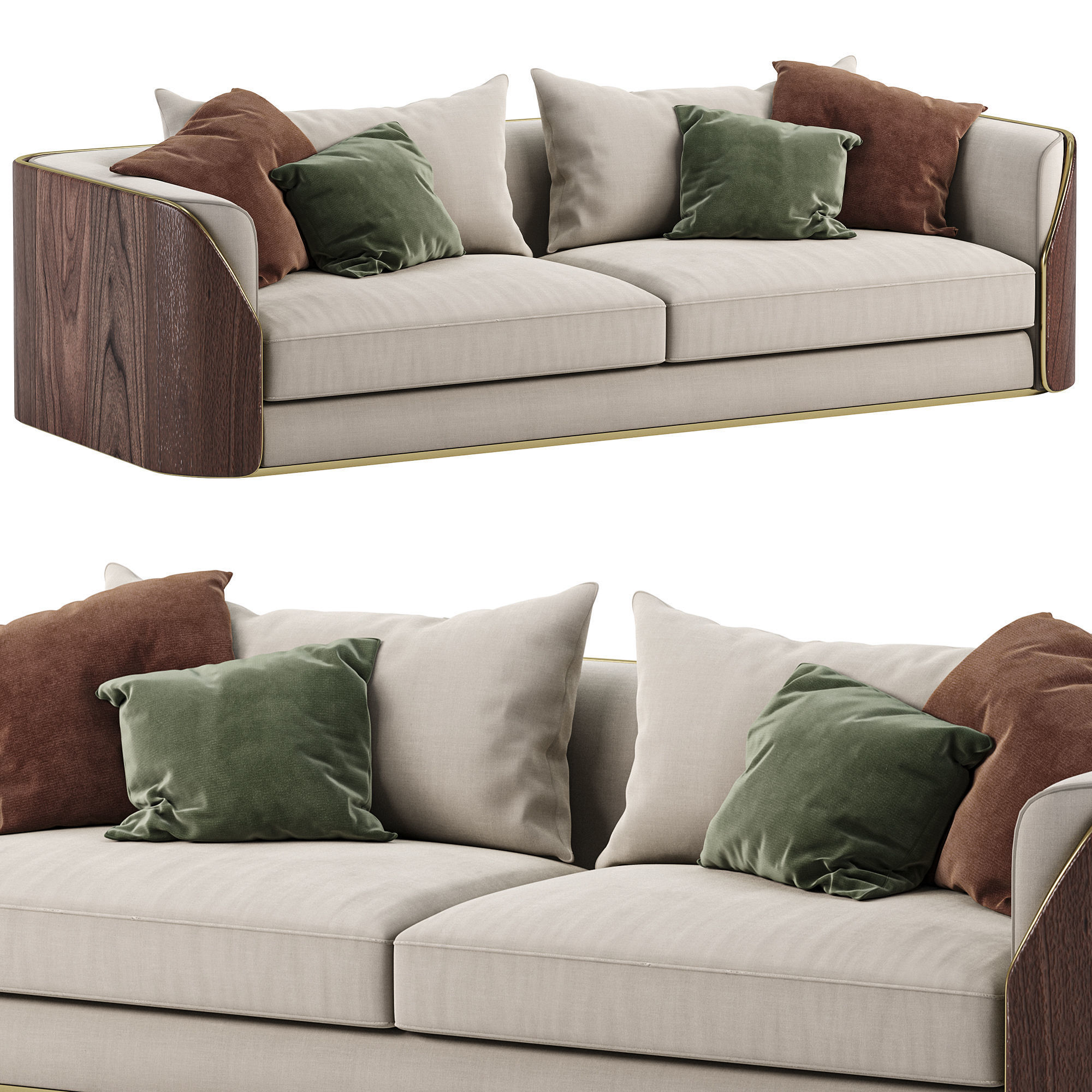 Fitzgerald Sofa by Visionnaire 3D model_1