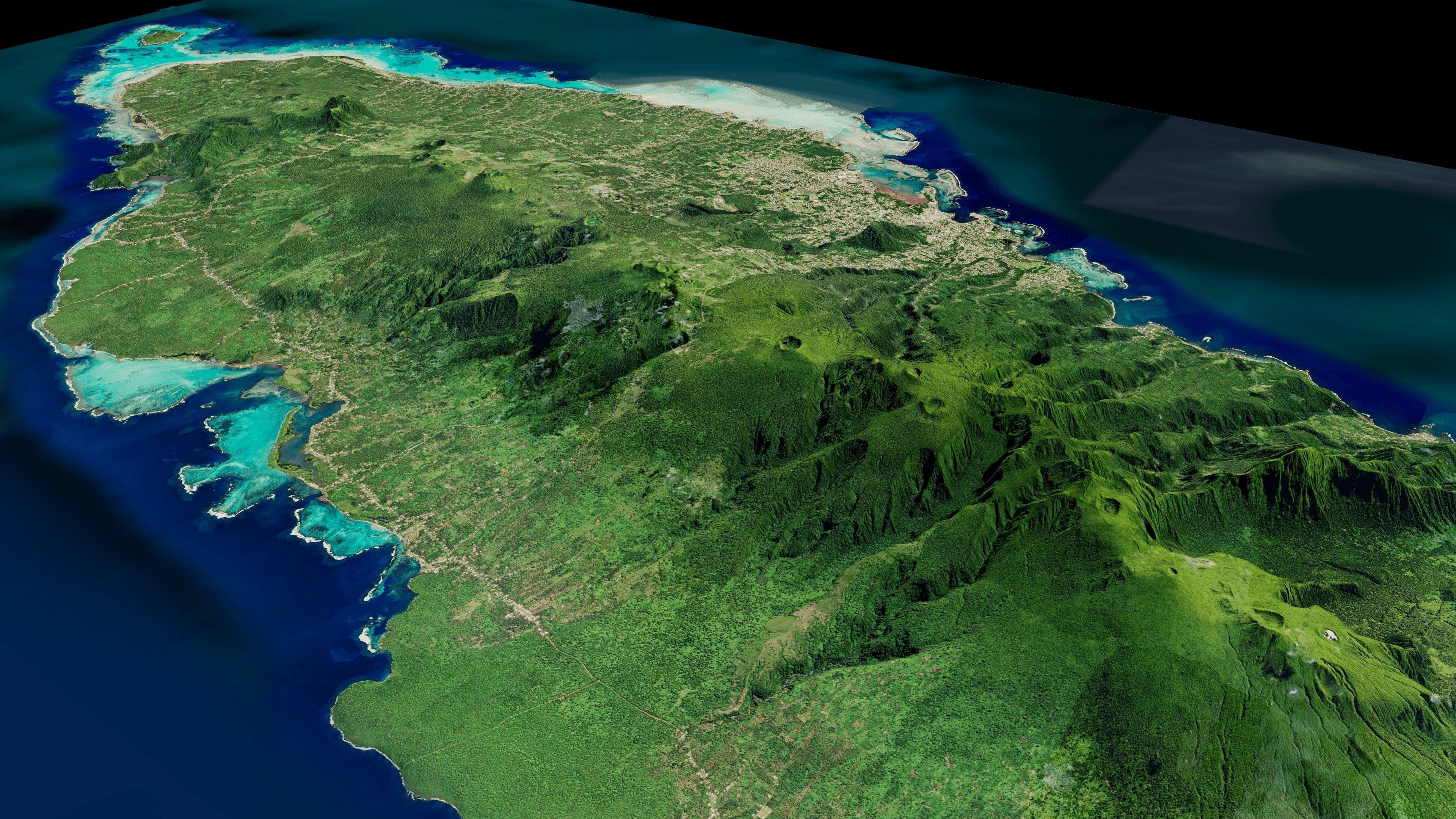 Upolu island samoa full 3d model terrain 3D model_4