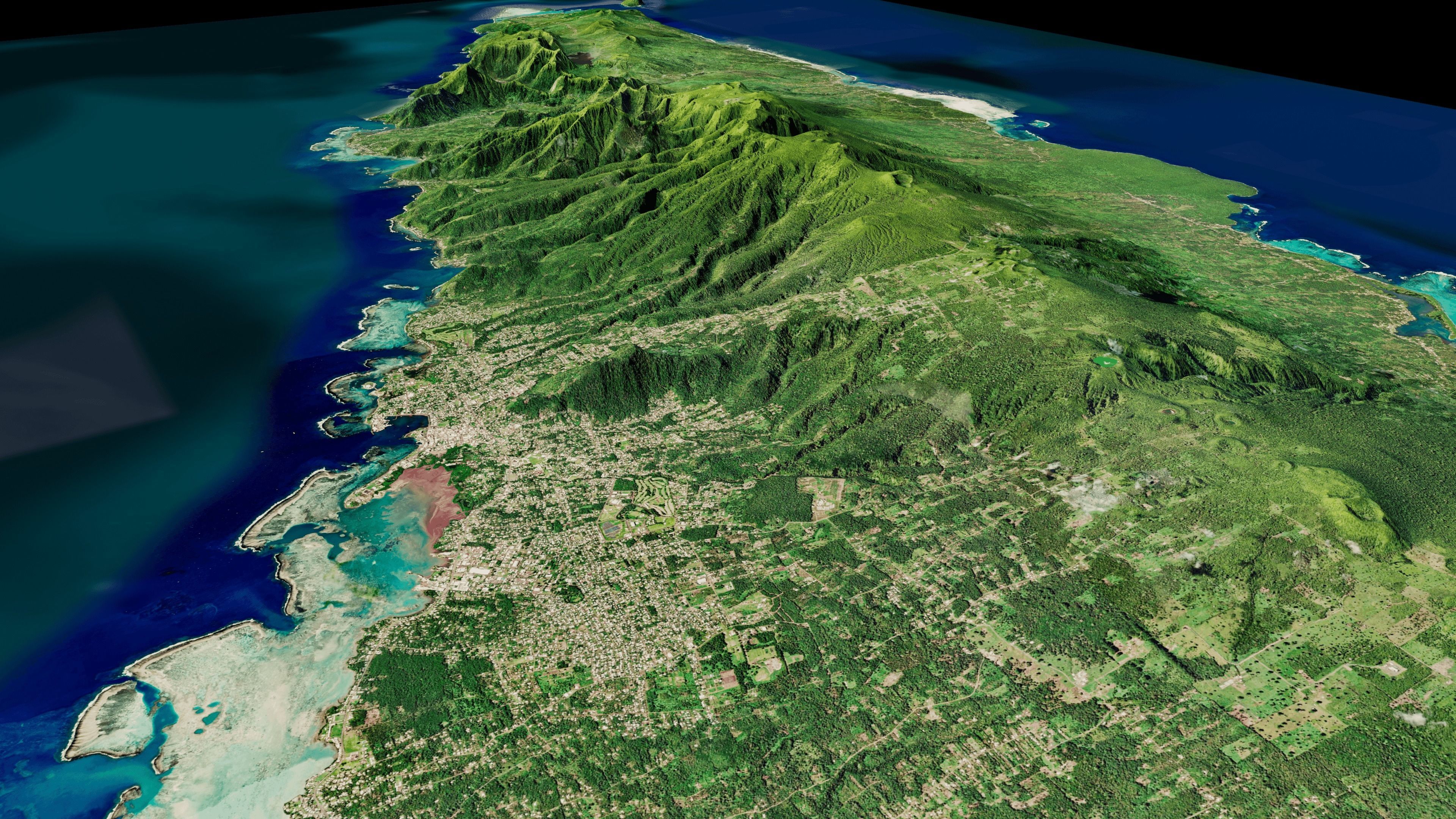 Upolu island samoa full 3d model terrain 3D model_1