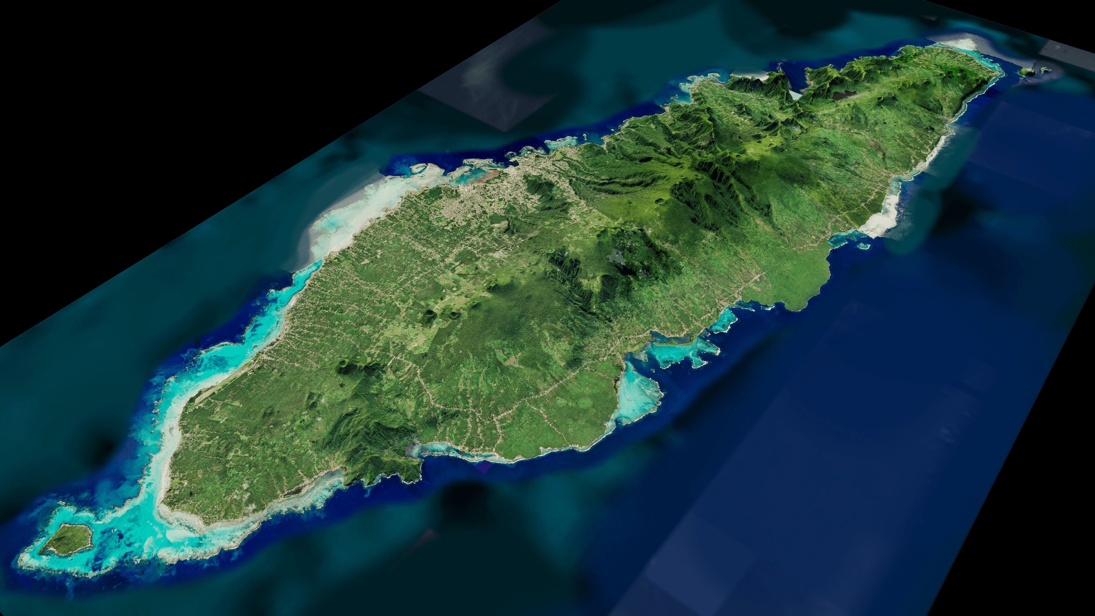 Upolu island samoa full 3d model terrain 3D model_6
