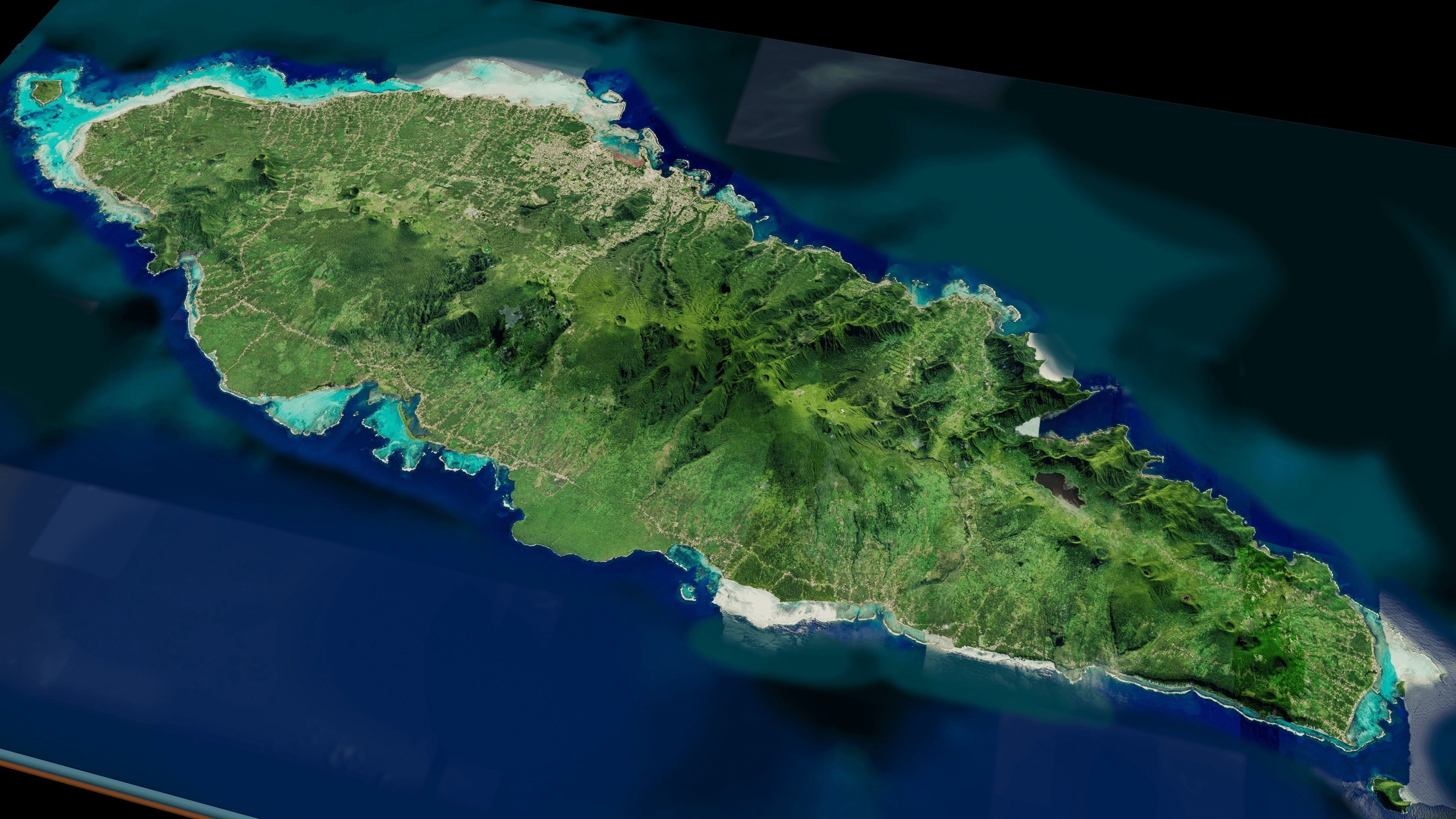 Upolu island samoa full 3d model terrain 3D model_2