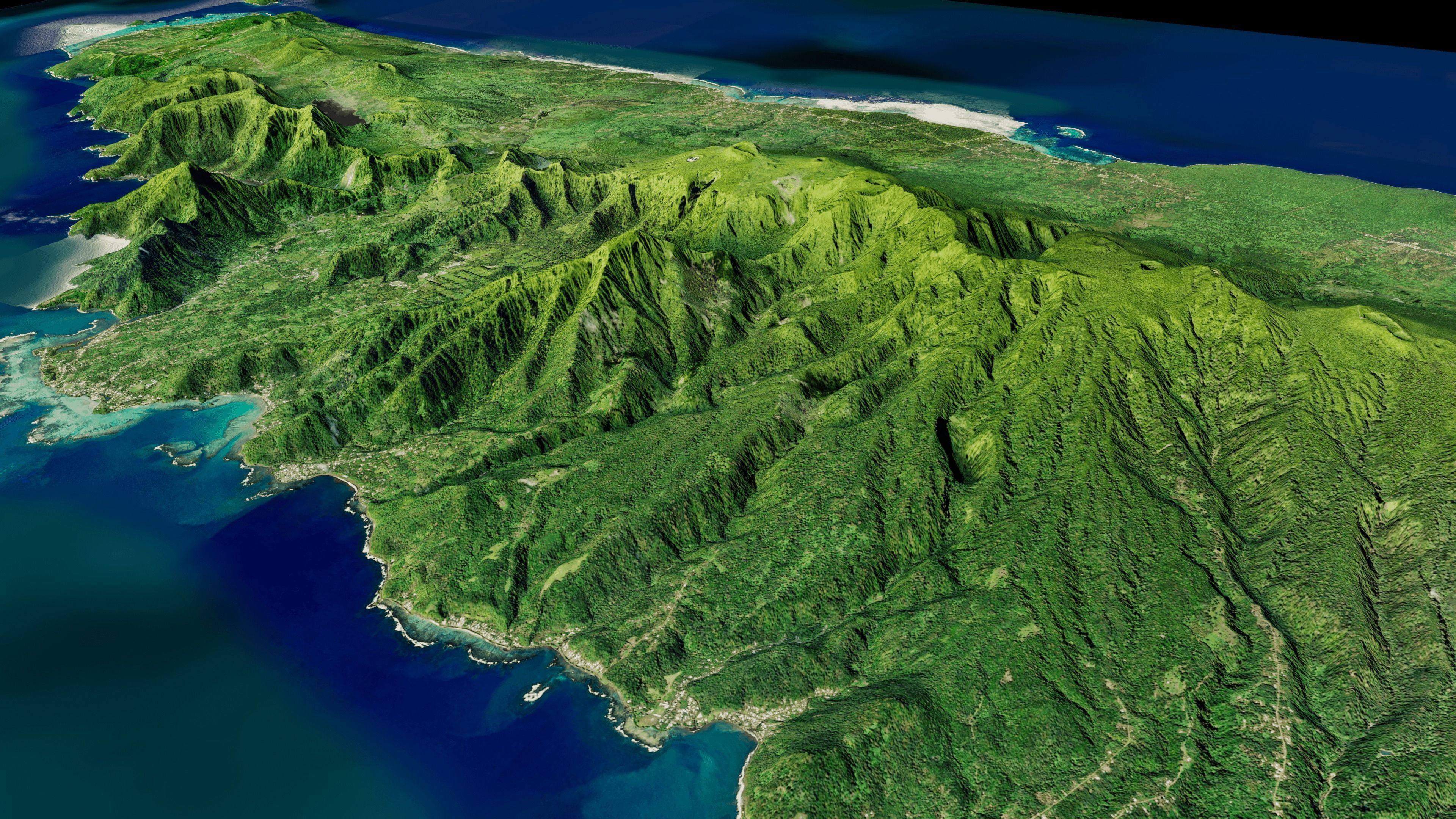 Upolu island samoa full 3d model terrain 3D model_7