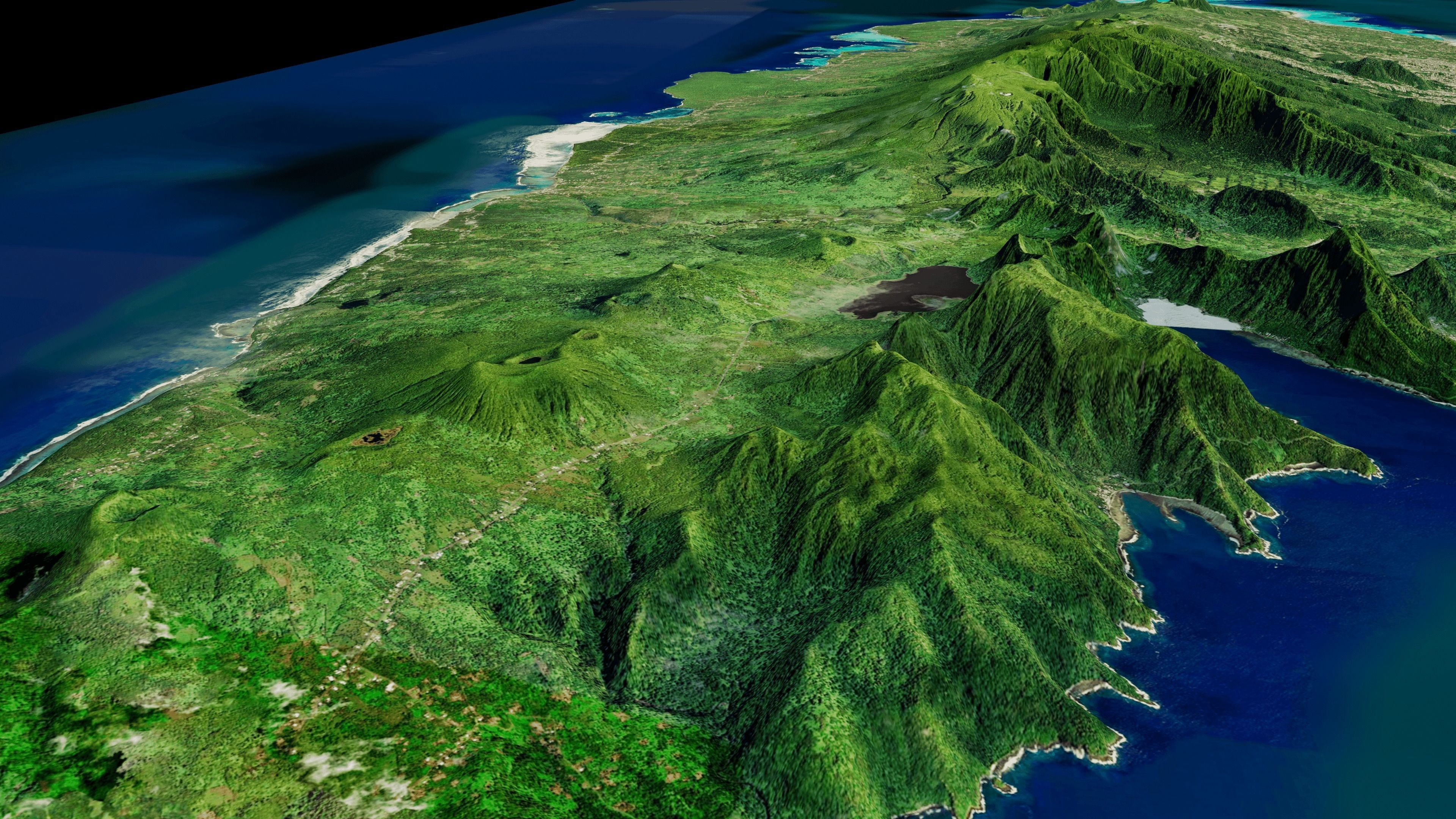 Upolu island samoa full 3d model terrain 3D model_9