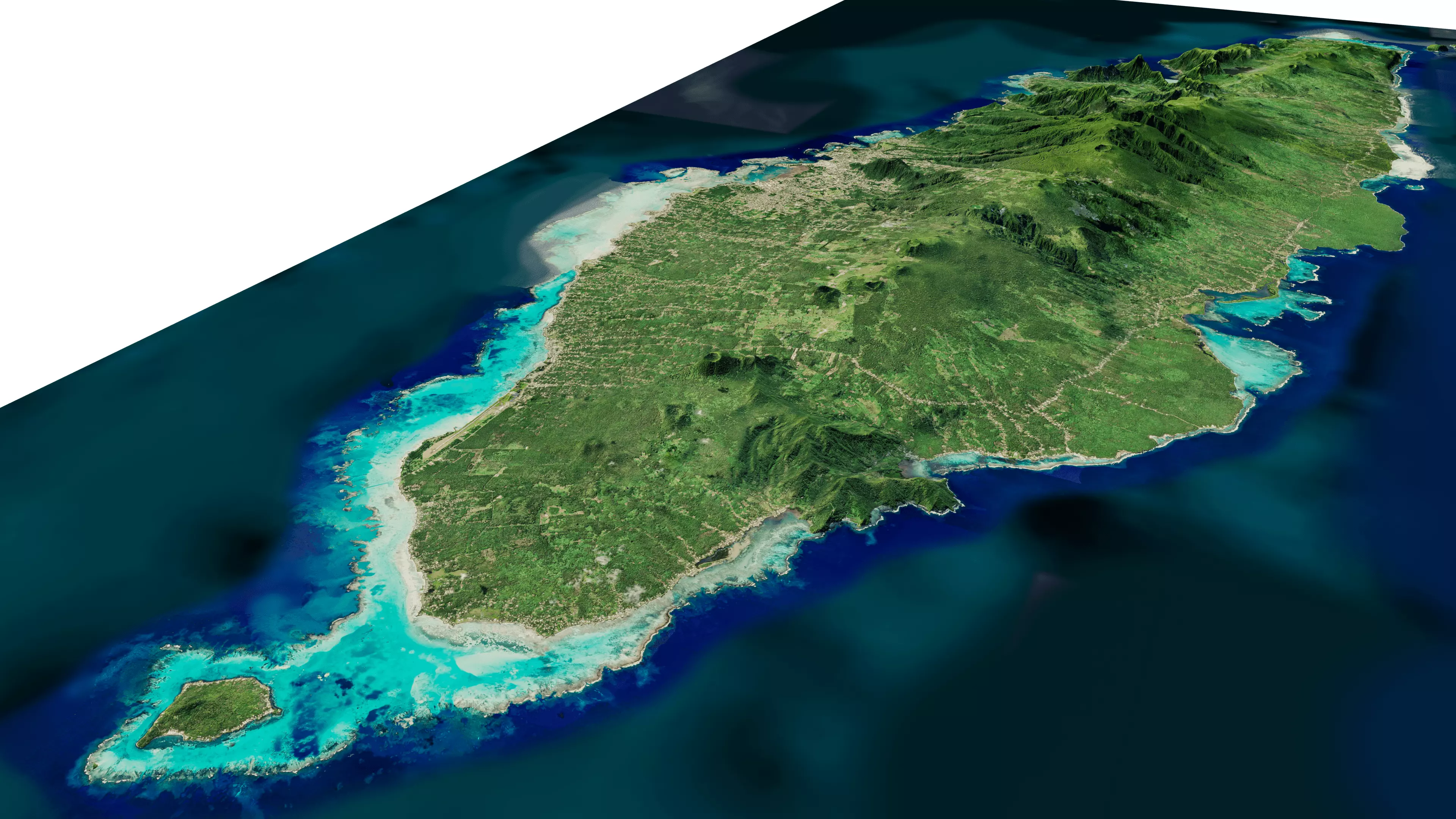 Upolu island samoa full 3d model terrain 3D model_0