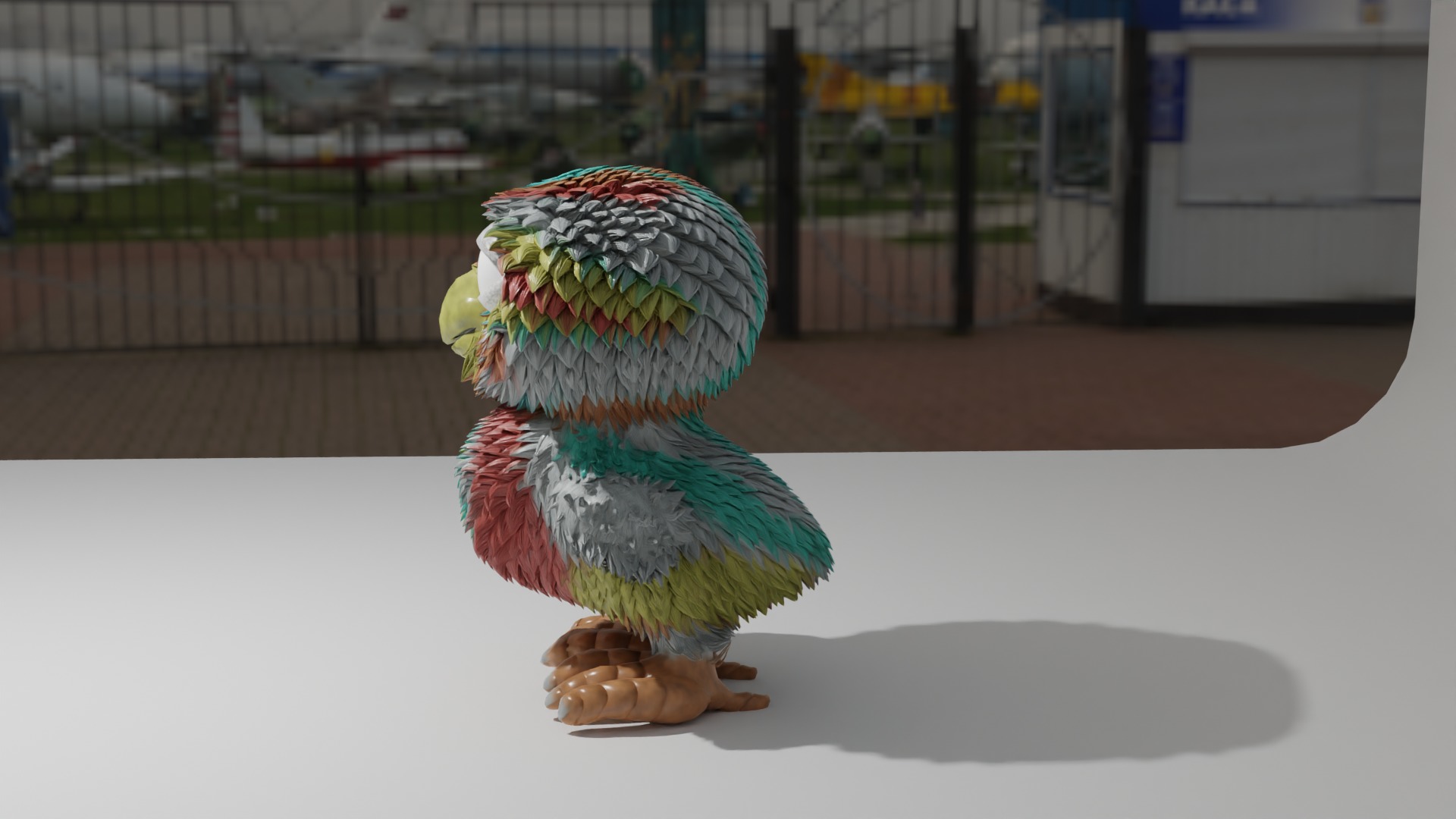 Stylized Bird 3D model_3