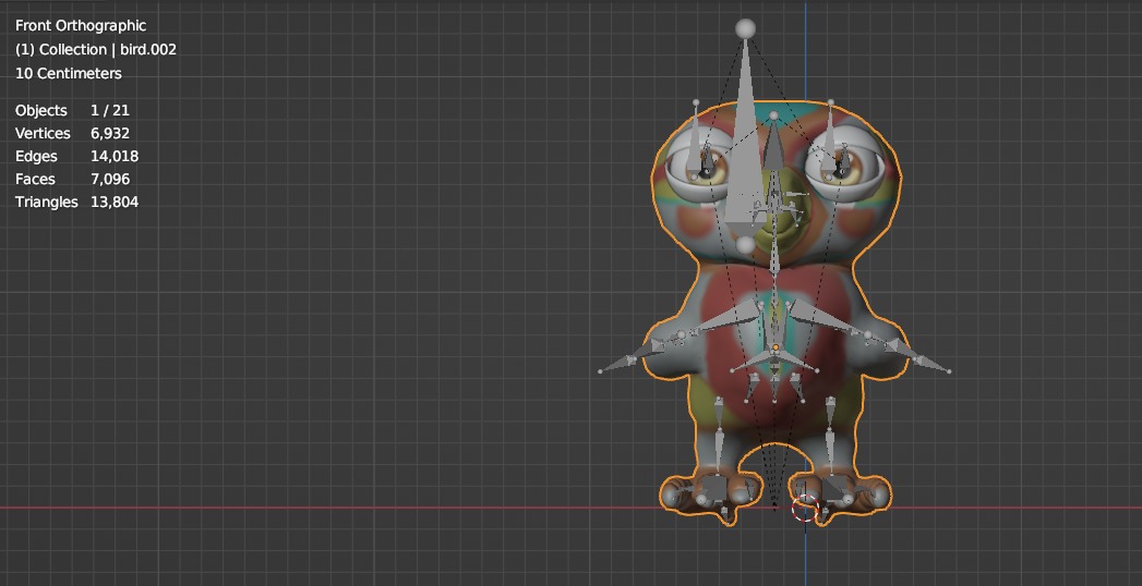 Stylized Bird 3D model_5