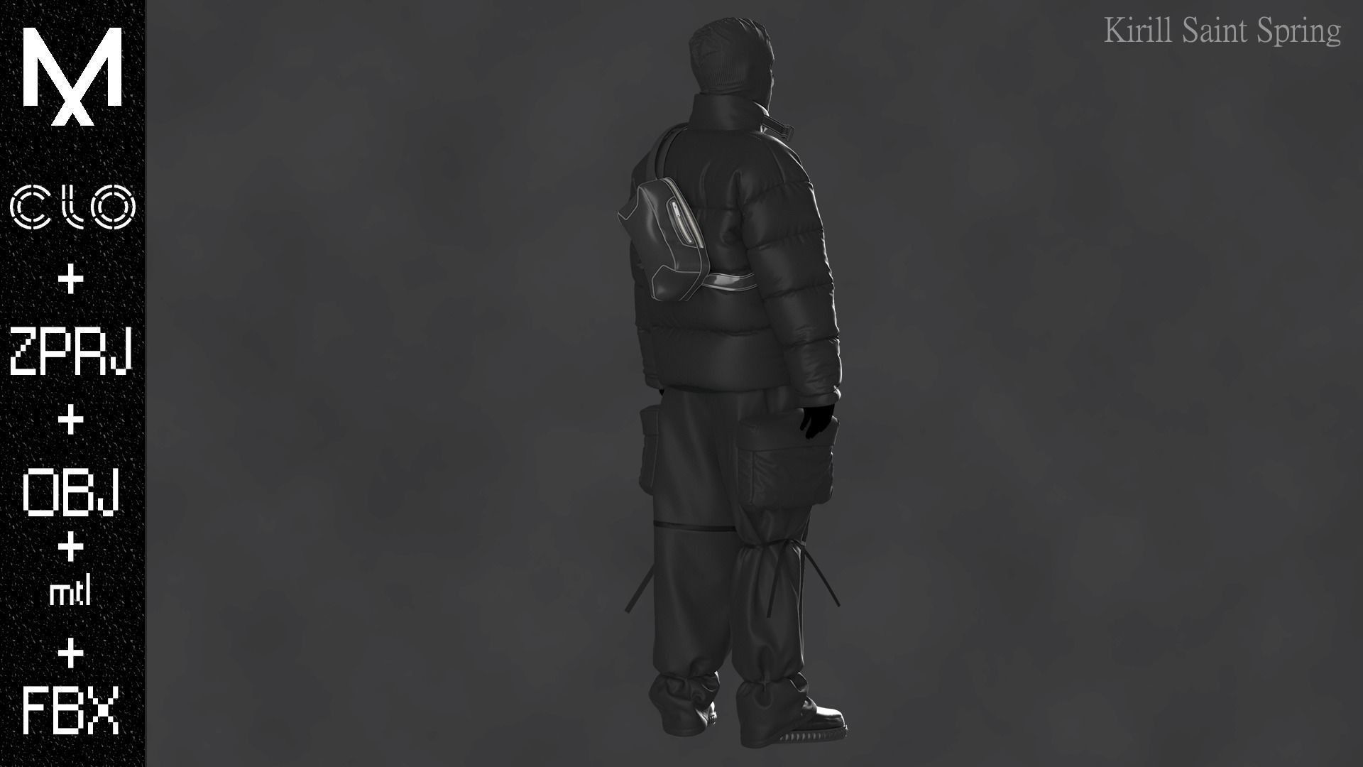 New Outfit Male Marvelous designer Clo3d OBJ mtl FBX ZPRJ 3D model_3