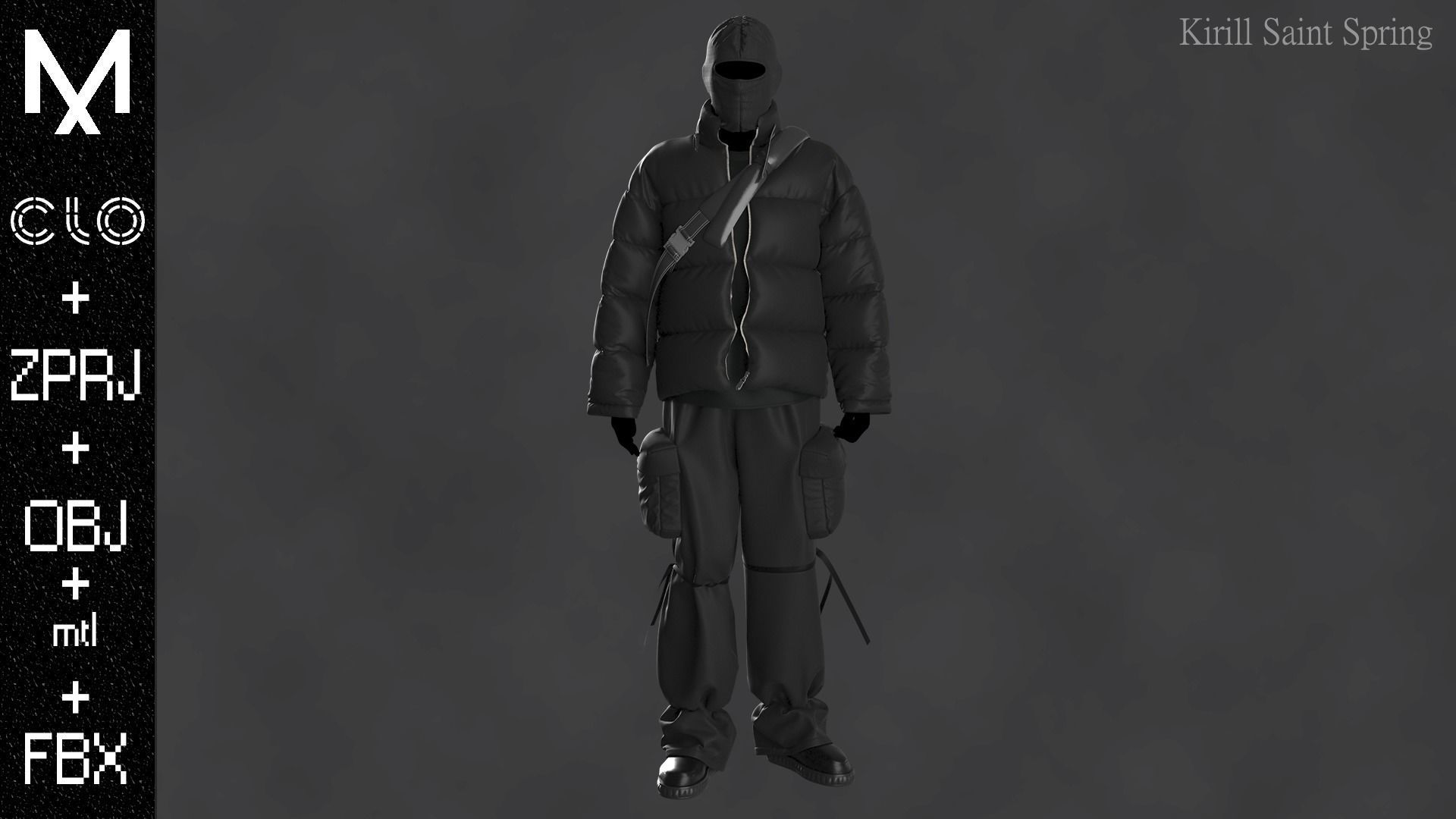 New Outfit Male Marvelous designer Clo3d OBJ mtl FBX ZPRJ 3D model_2