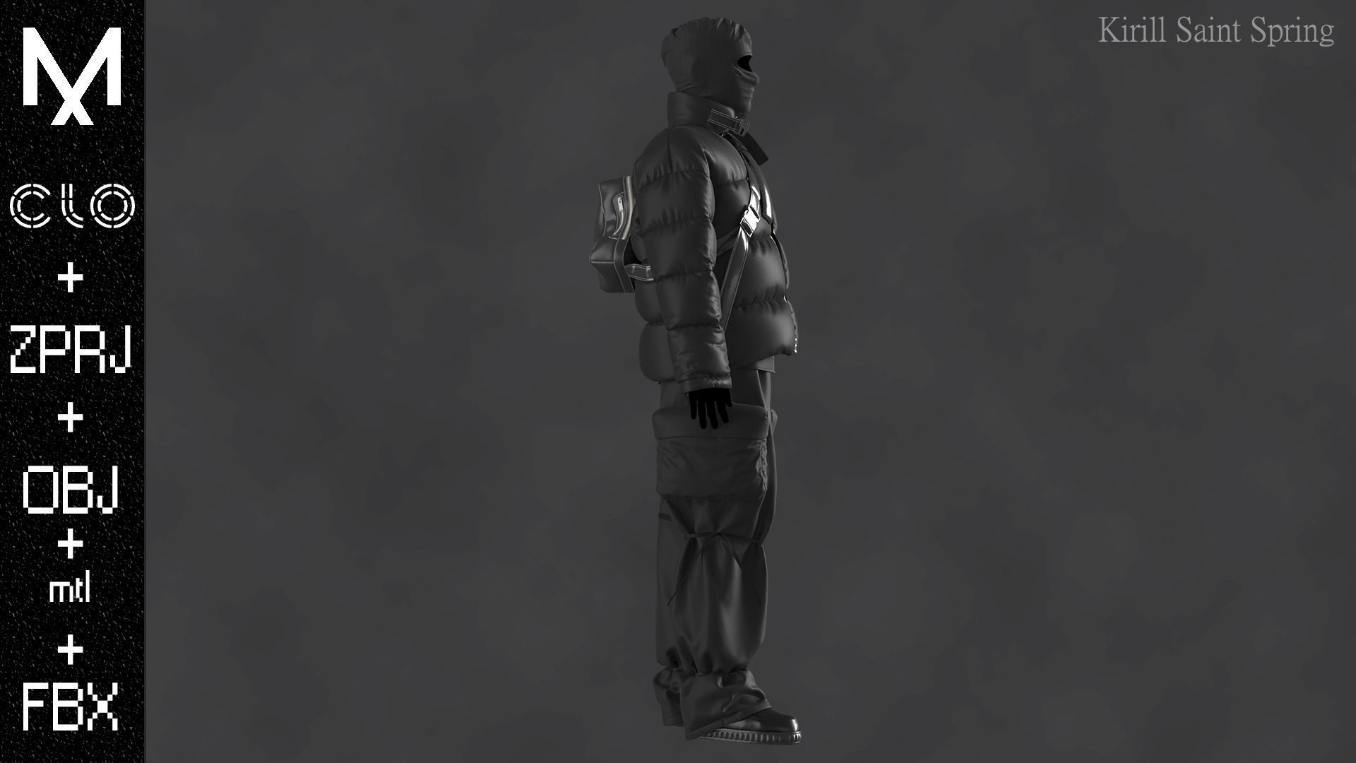 New Outfit Male Marvelous designer Clo3d OBJ mtl FBX ZPRJ 3D model_8