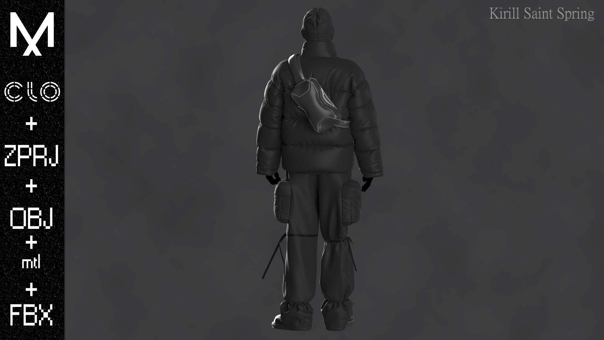 New Outfit Male Marvelous designer Clo3d OBJ mtl FBX ZPRJ 3D model_7