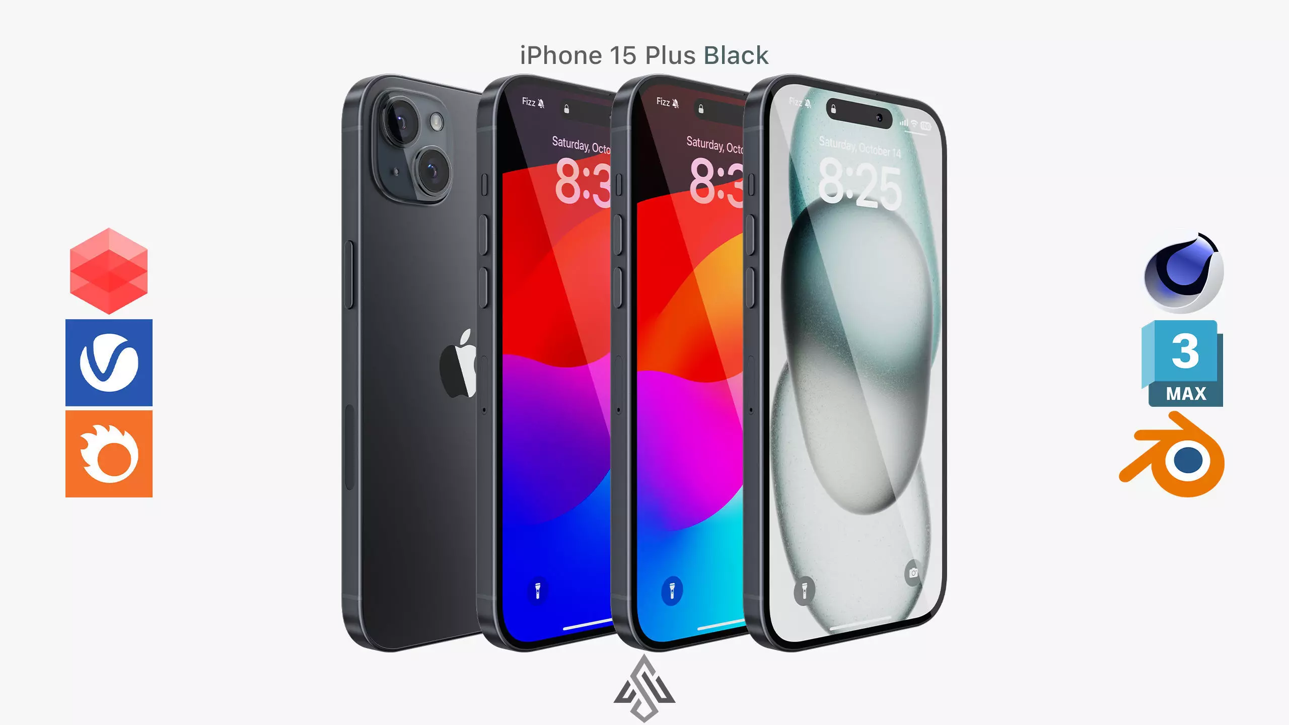 Apple iPhone 15 Plus Black 3D model_0