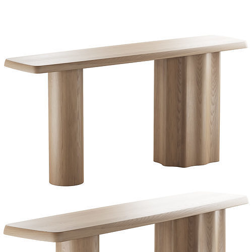 399 CB2 Winslow Oak Wood Console Table by Jake Arnold by Crate B 3D model