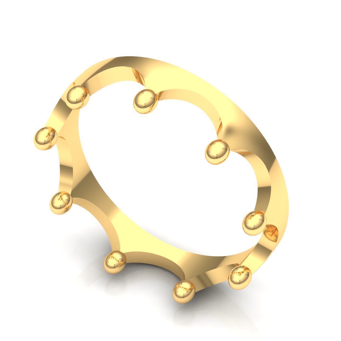Crown ring Free 3D print model_2