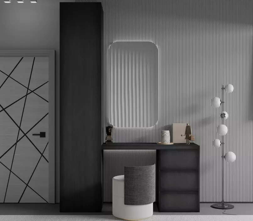 Bed room desk 3D model_0