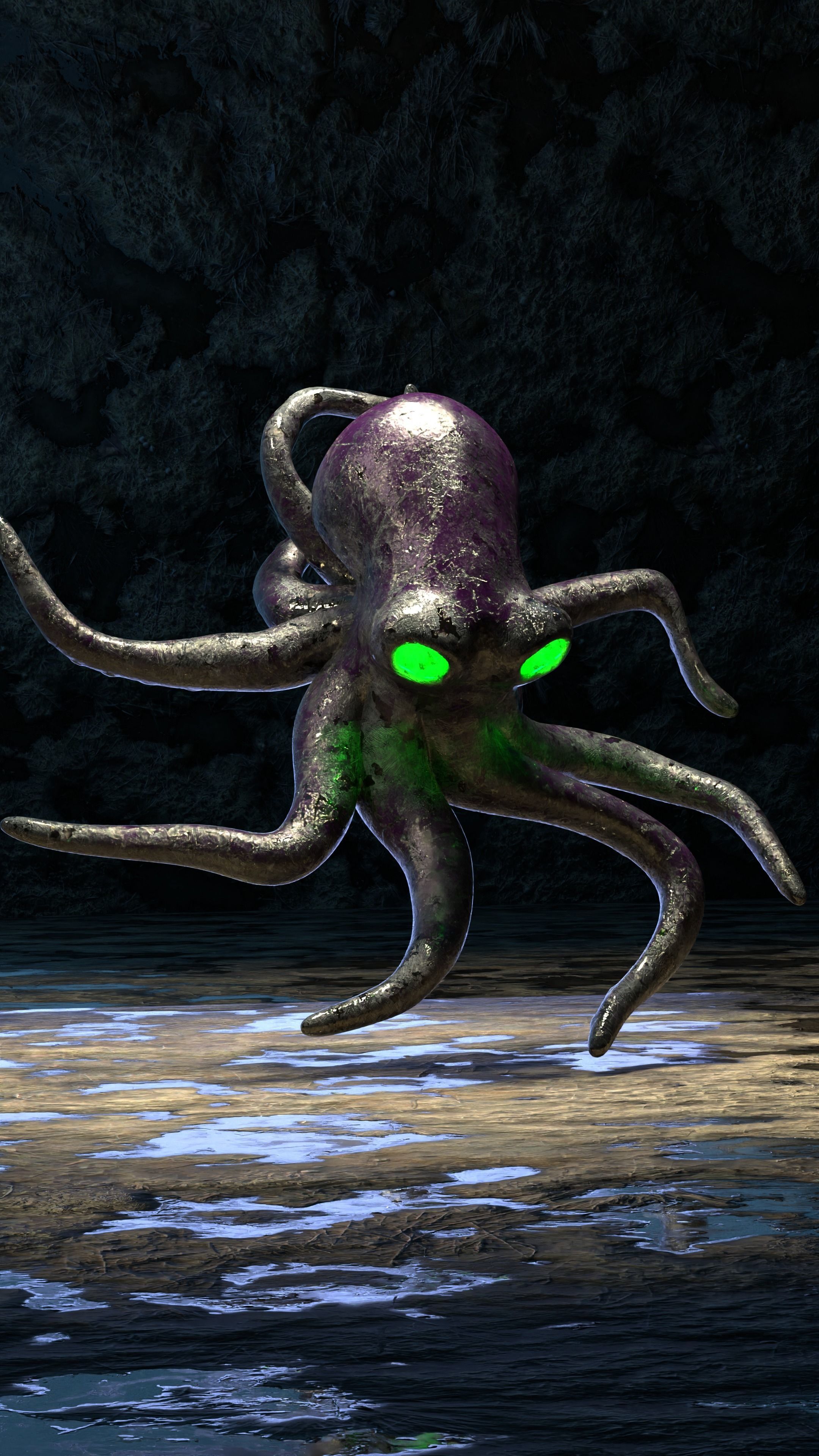 Octopus Pendant 3D print model_9