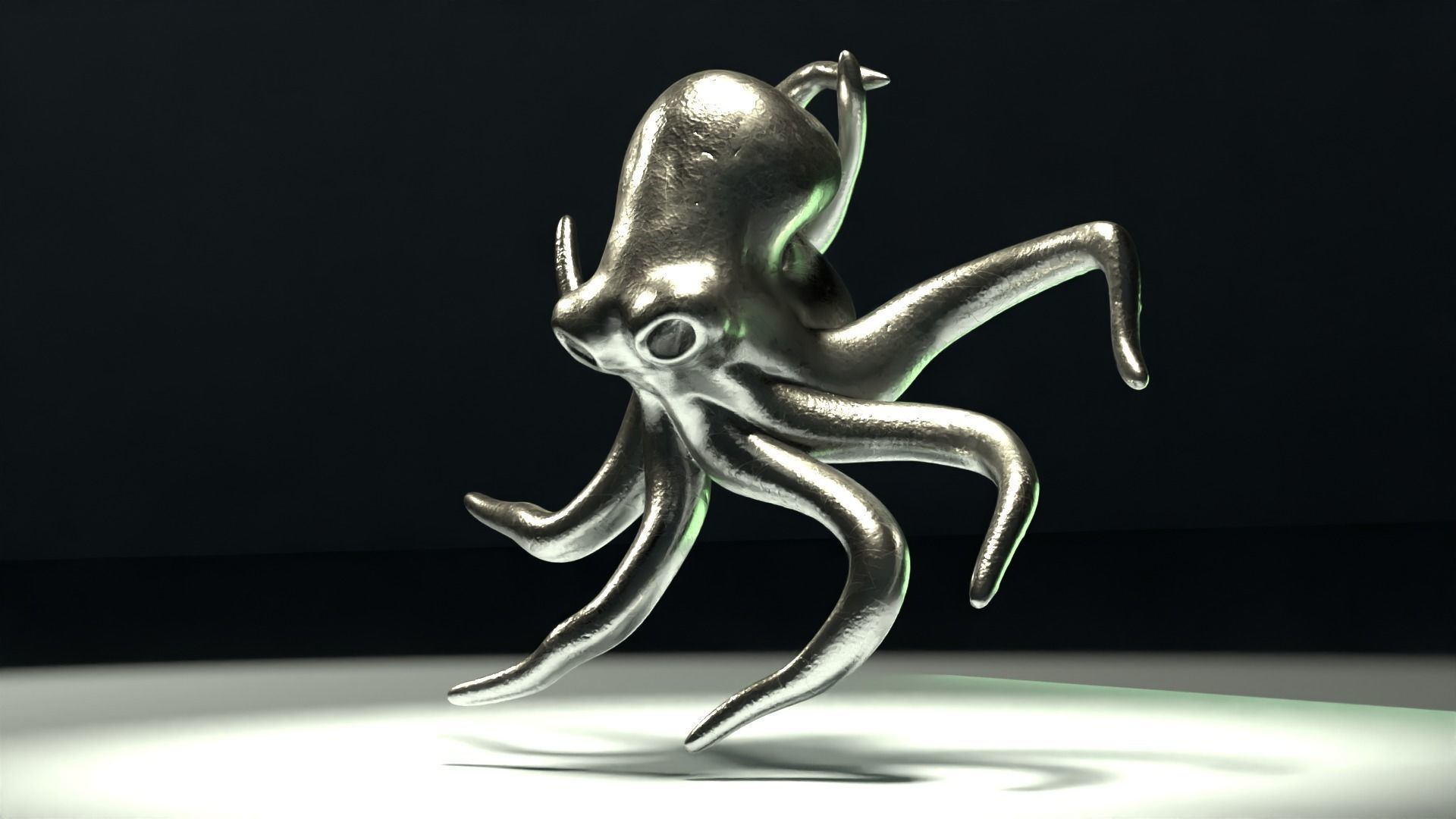 Octopus Pendant 3D print model_3