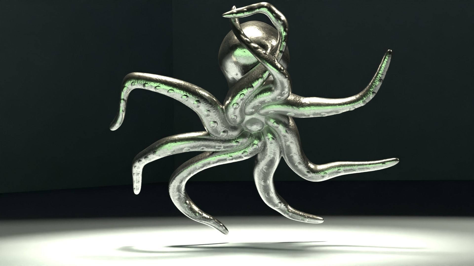 Octopus Pendant 3D print model_5