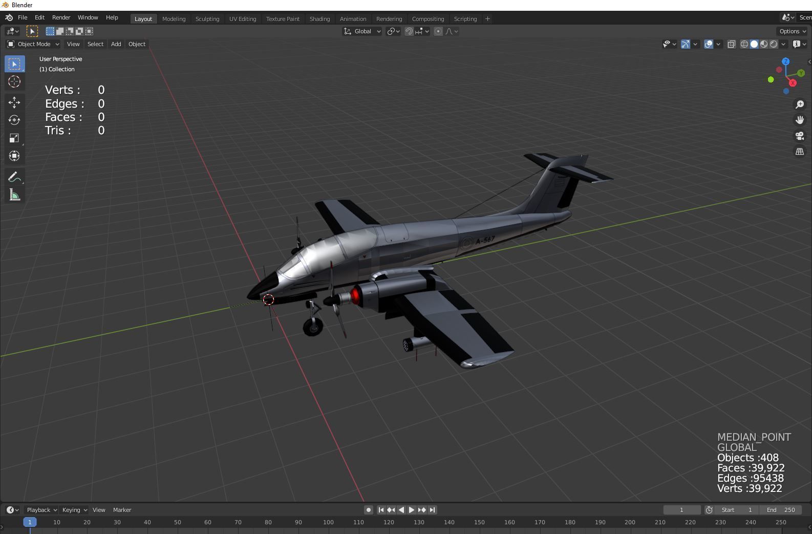 light attack aircraft FMA IA 58 Pucara 3D model_3