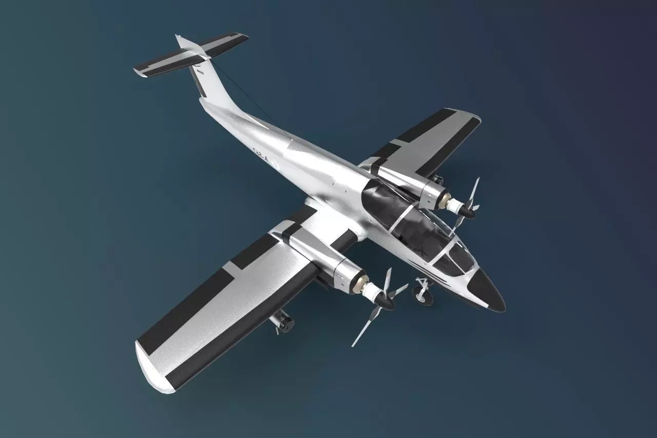 light attack aircraft FMA IA 58 Pucara 3D model_0