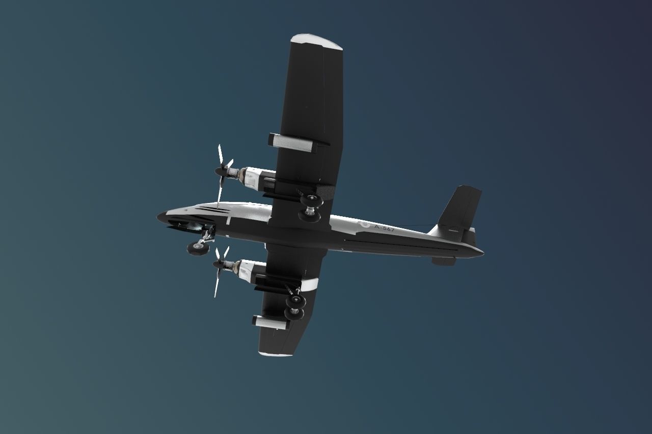 light attack aircraft FMA IA 58 Pucara 3D model_1