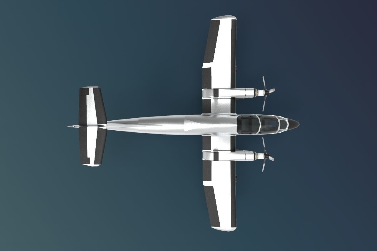 light attack aircraft FMA IA 58 Pucara 3D model_7