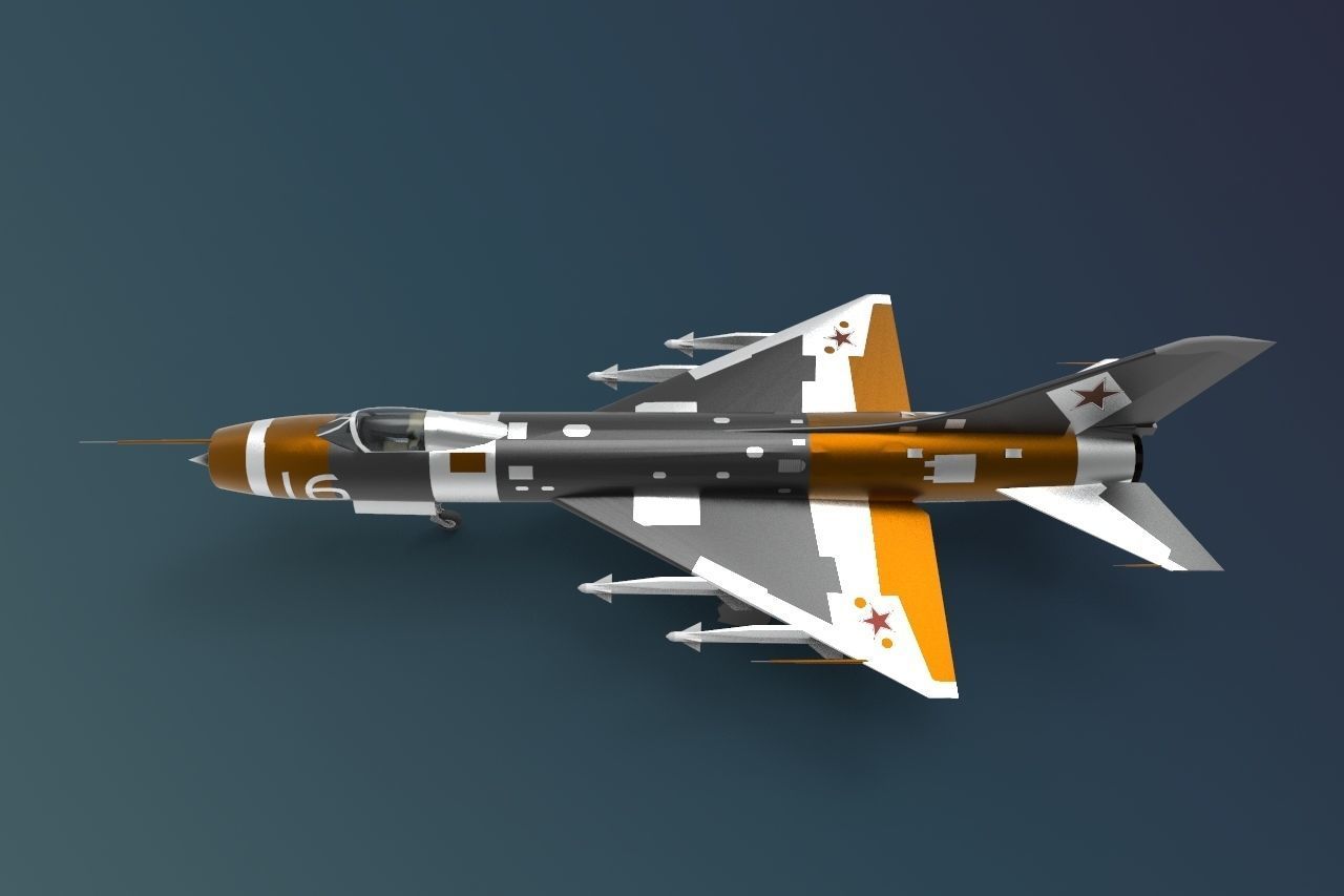 Sukhoi Su-9 Low-poly 3D model_2