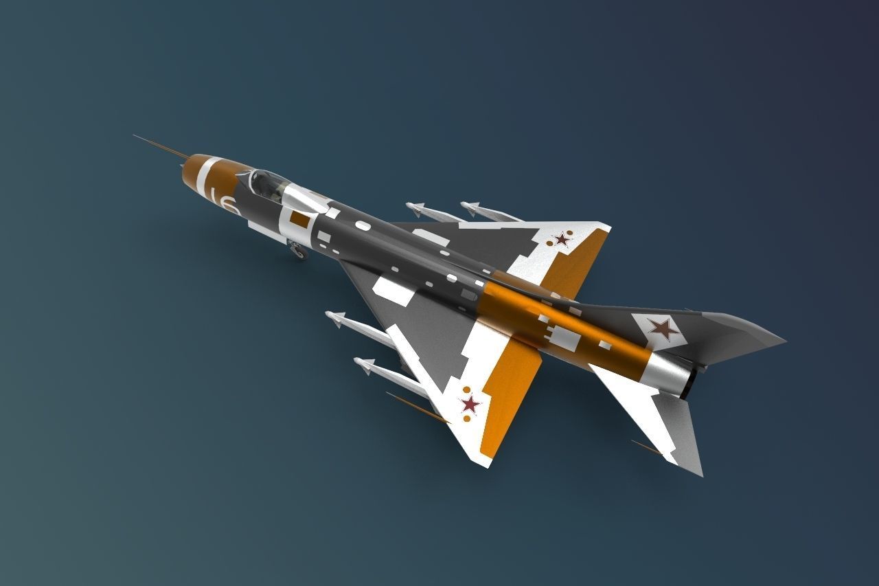 Sukhoi Su-9 Low-poly 3D model_1