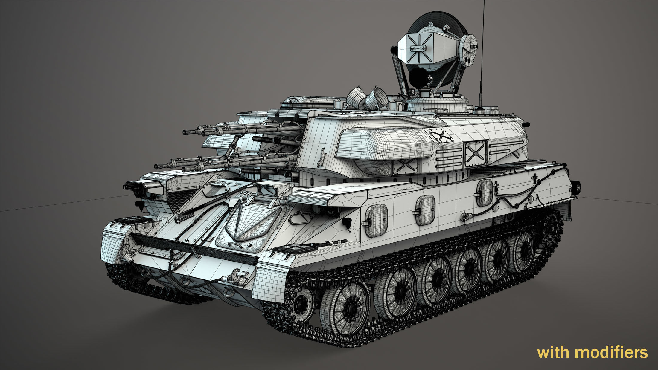 ZSU-23-4 Shilka High-Poly 3D model_11