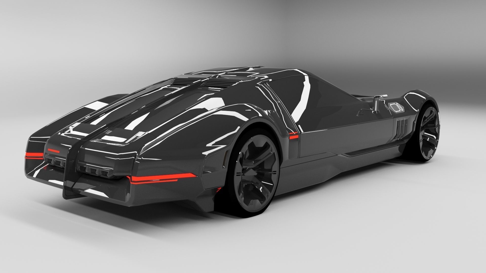CyberPunk 2077 Car Low-poly 3D model_2