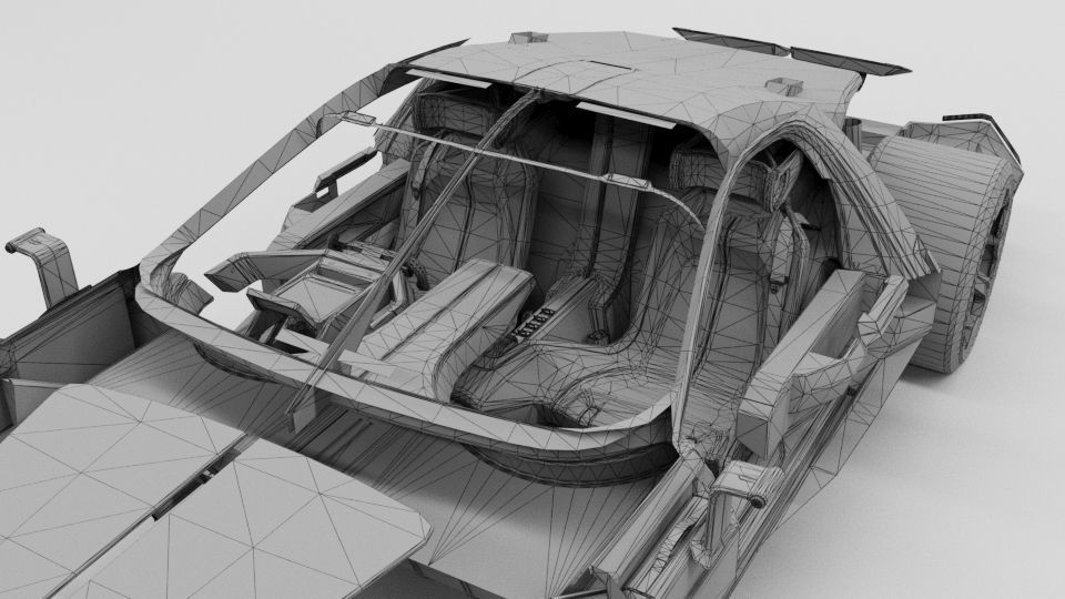 CyberPunk 2077 Car Low-poly 3D model_5