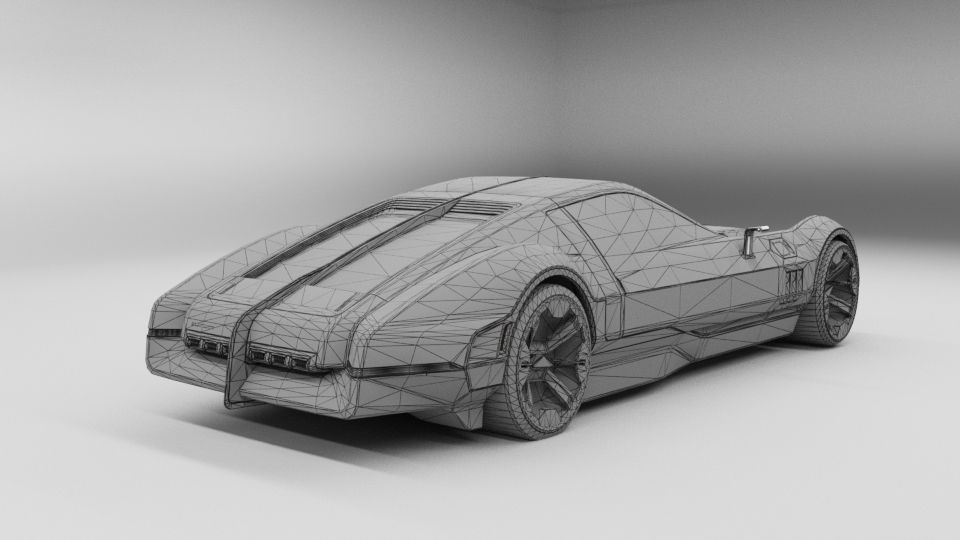 CyberPunk 2077 Car Low-poly 3D model_3
