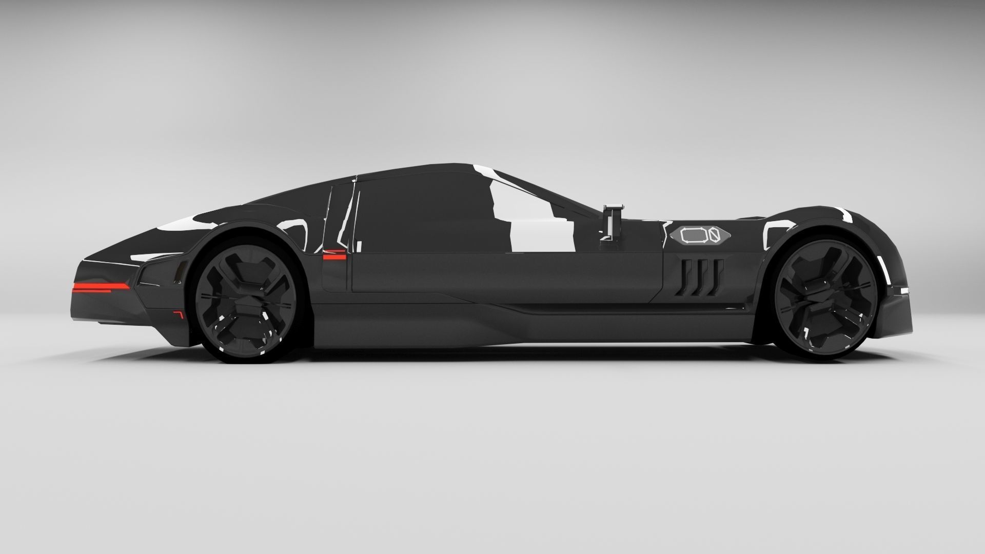 CyberPunk 2077 Car Low-poly 3D model_4
