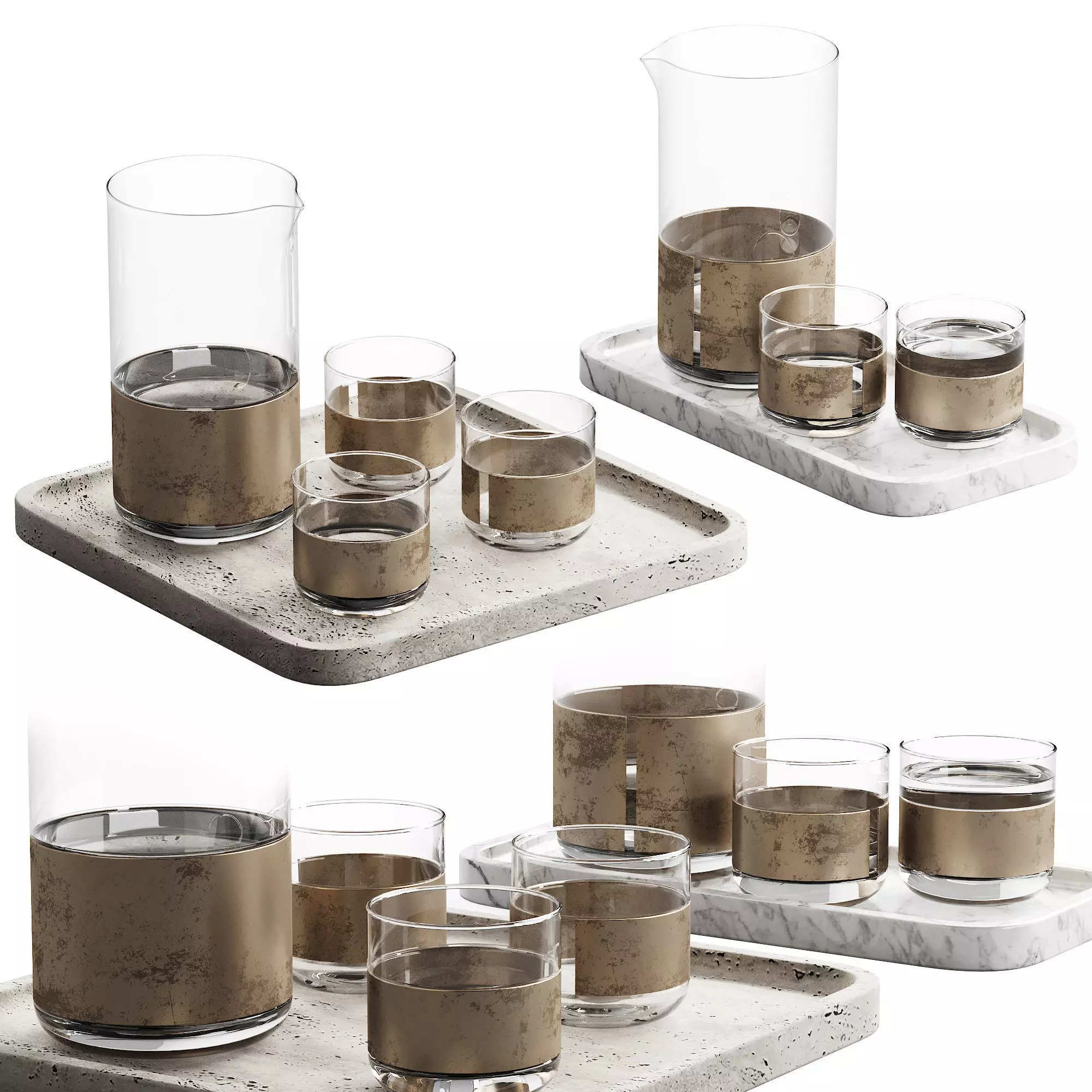 403 dishes decor set 15 Serax Carafe Copper chemistry by Niels D 3D model