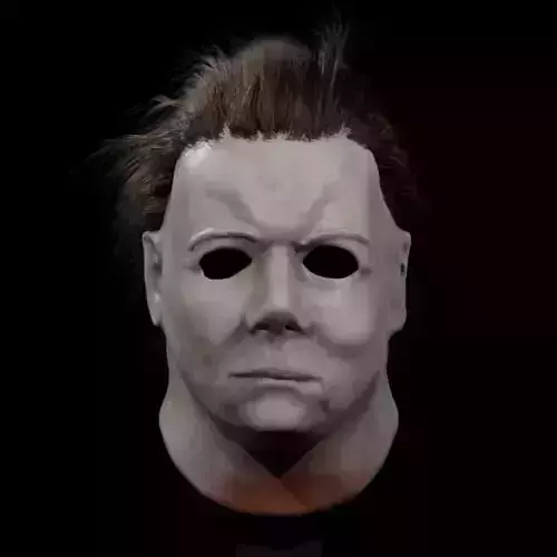 Low Poly Michael Myers Mask Model textured