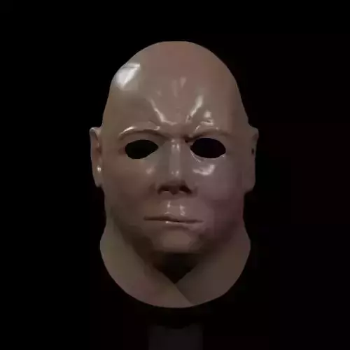 High Poly Michael Myers Mask Model Untextured