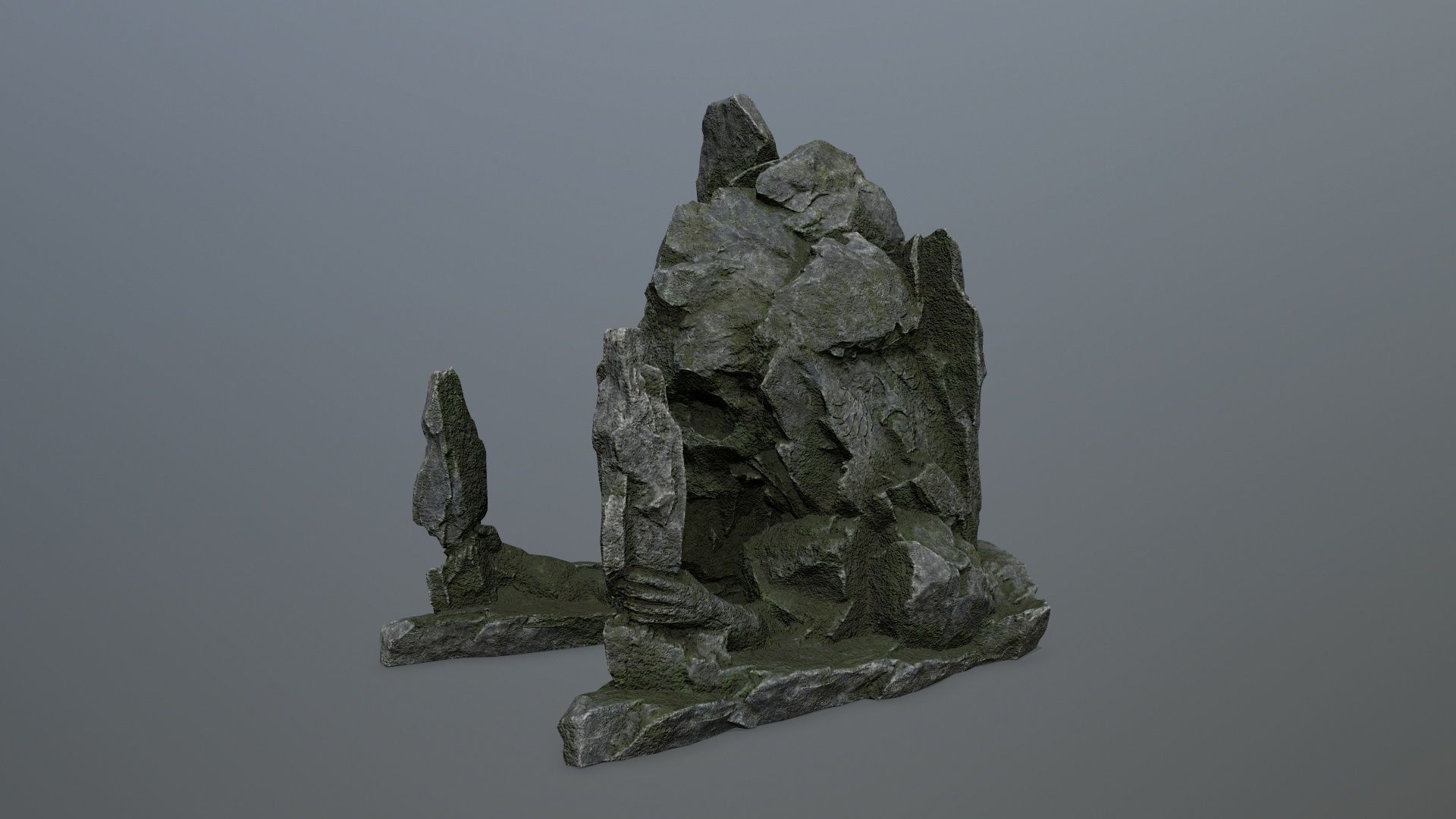 skull gate Low-poly 3D model_9