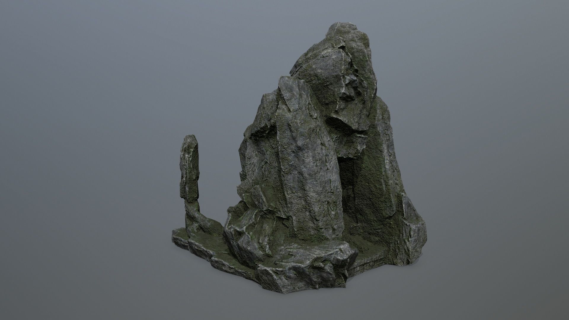 skull gate Low-poly 3D model_7