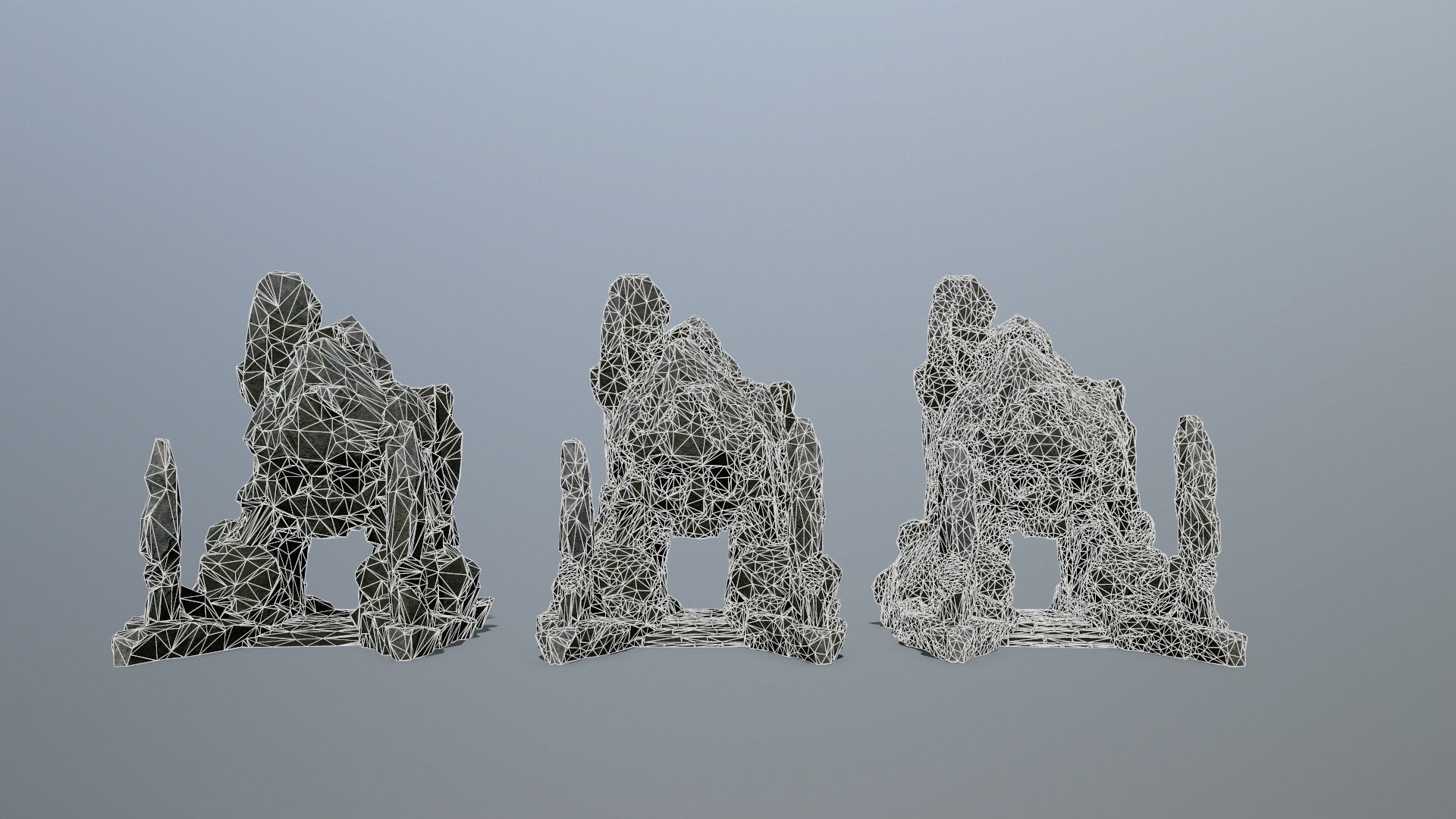 skull gate Low-poly 3D model_12