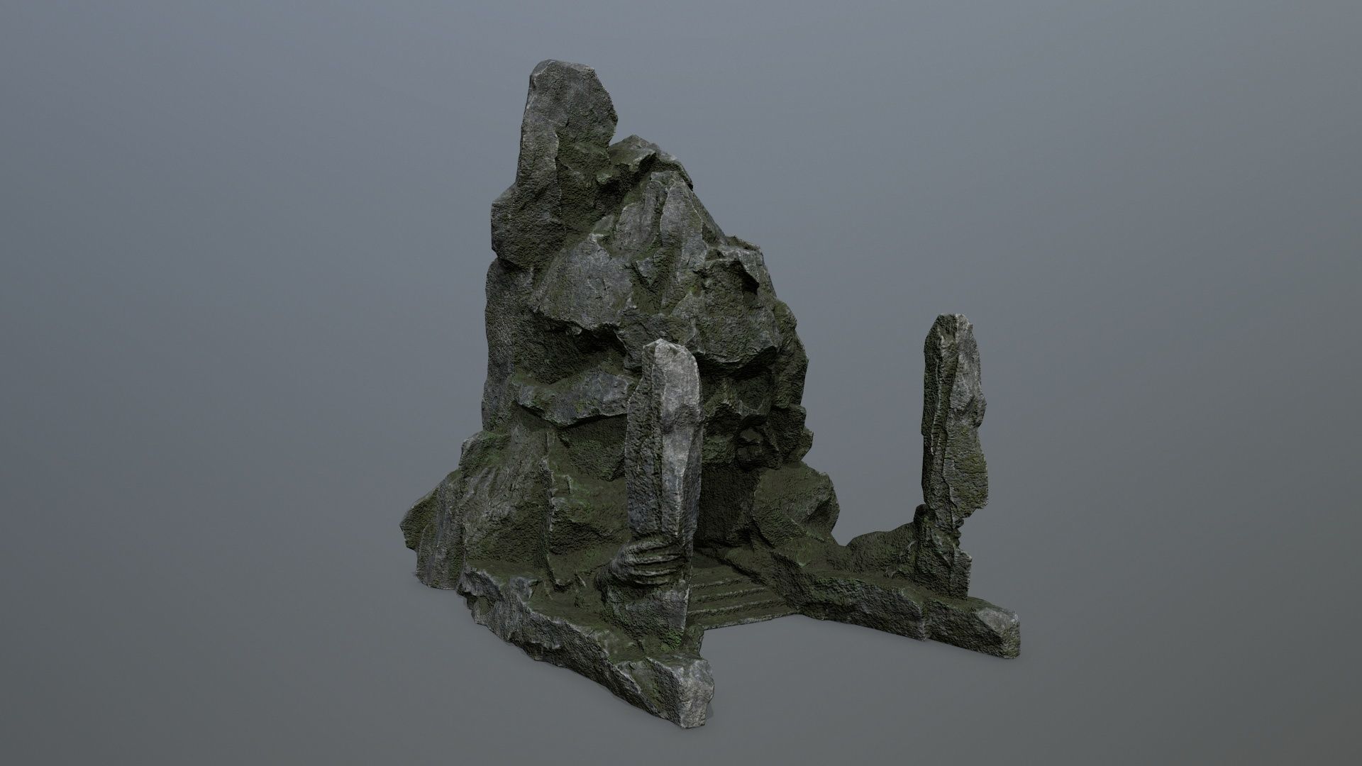 skull gate Low-poly 3D model_3