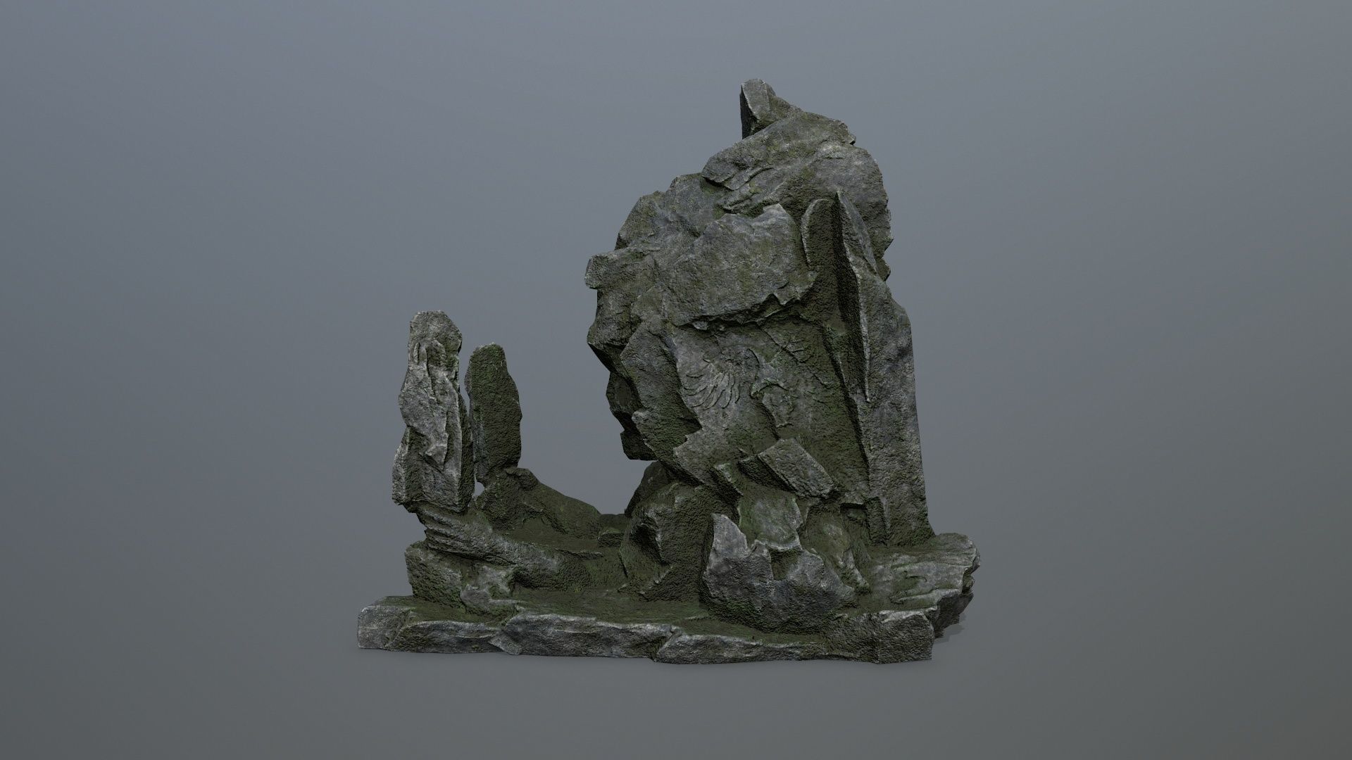 skull gate Low-poly 3D model_8