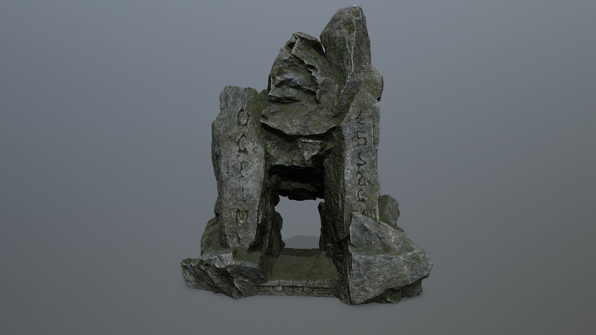 skull gate Low-poly 3D model_6