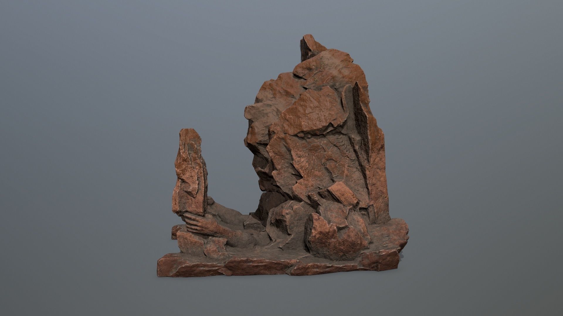 skull gate Low-poly 3D model_8