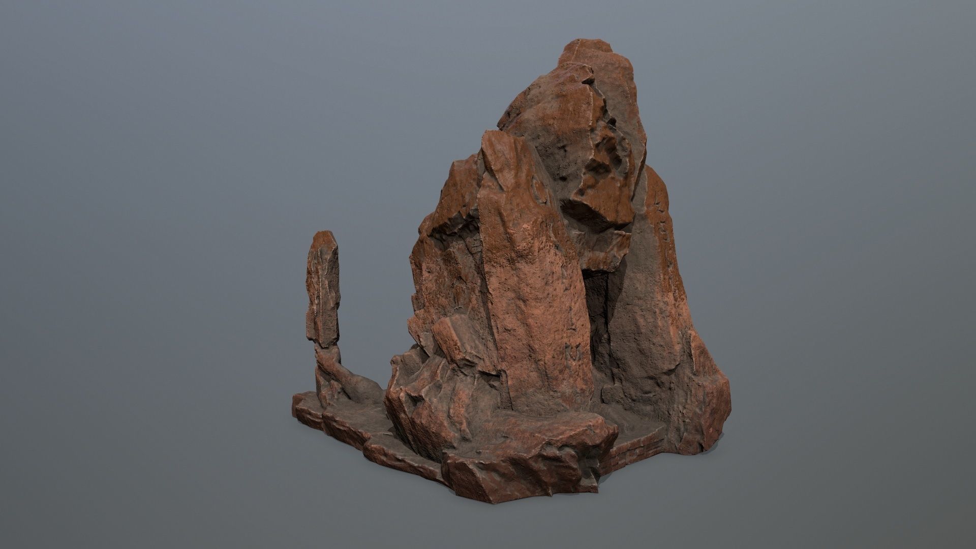 skull gate Low-poly 3D model_7