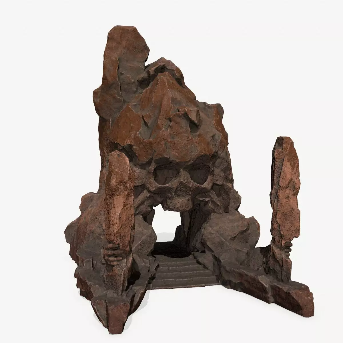 skull gate Low-poly 3D model_0